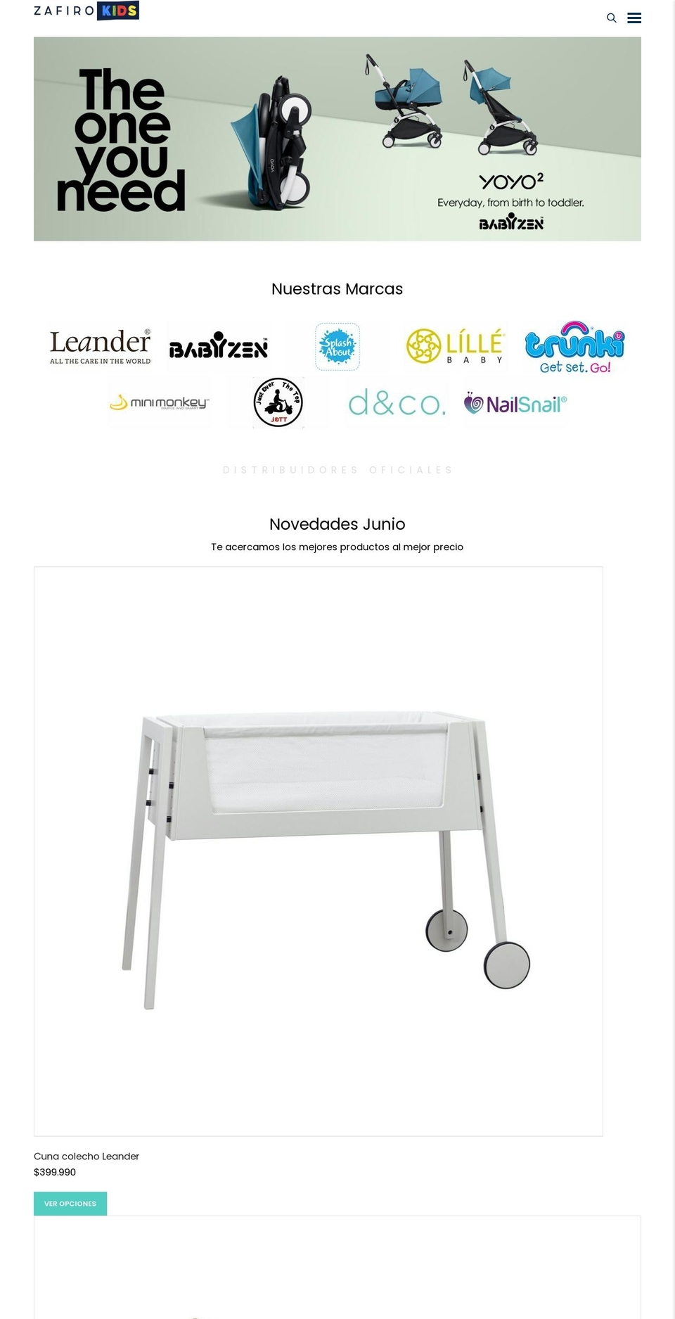 zafirokids.com — Shopify storefront screenshot