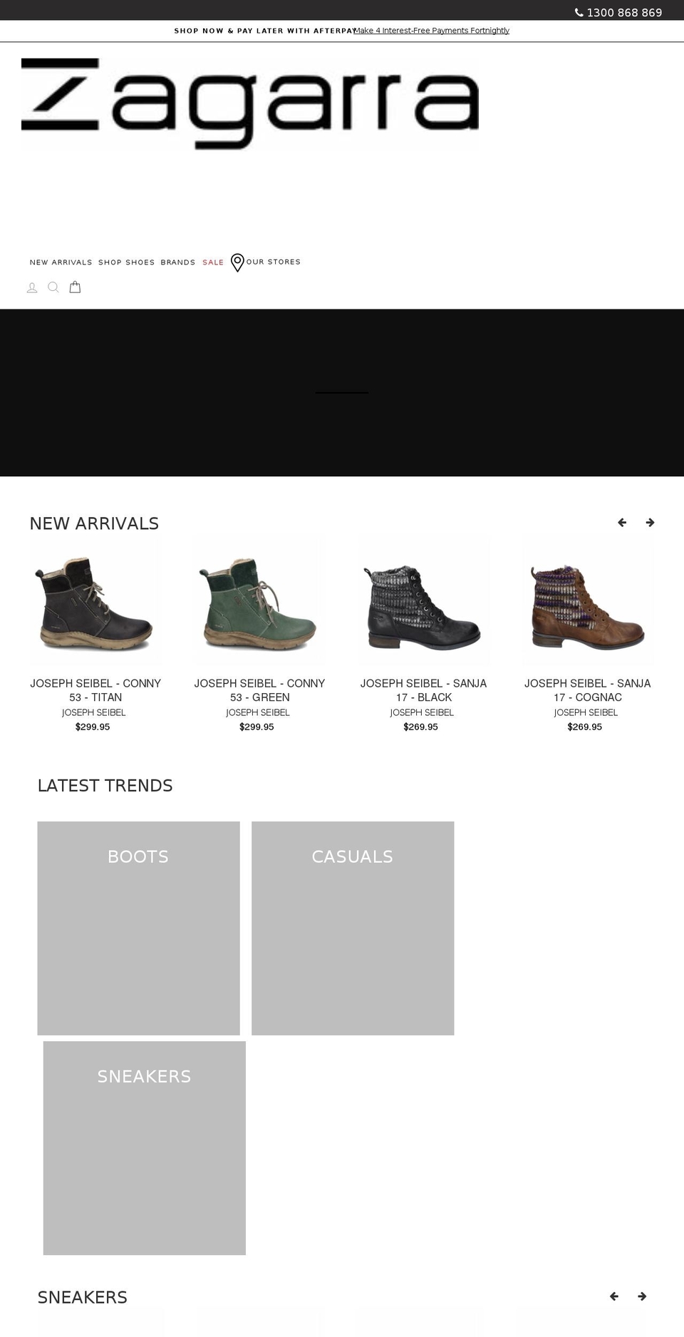 zagarra.com.au shopify website screenshot