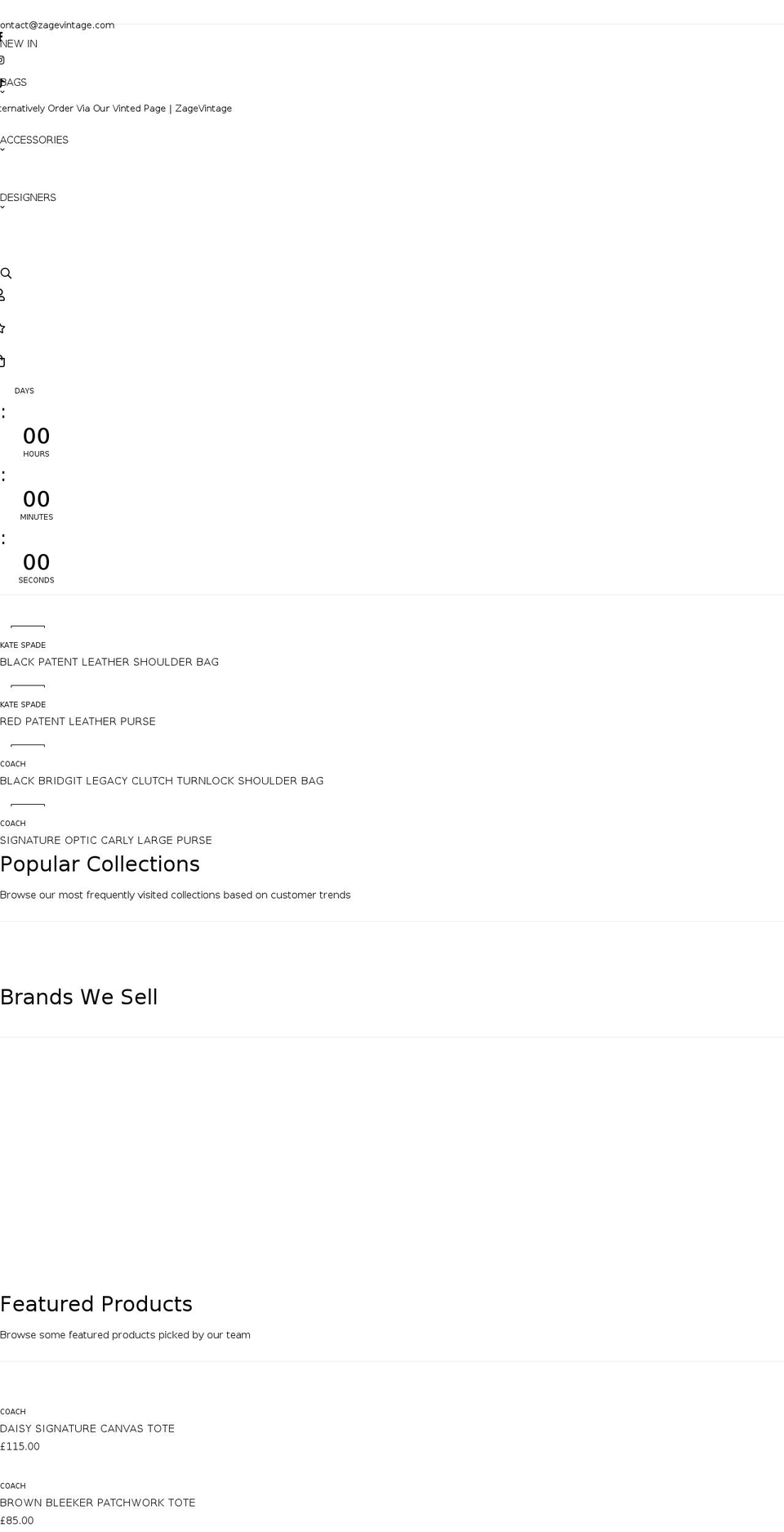 zage.co.uk shopify website screenshot