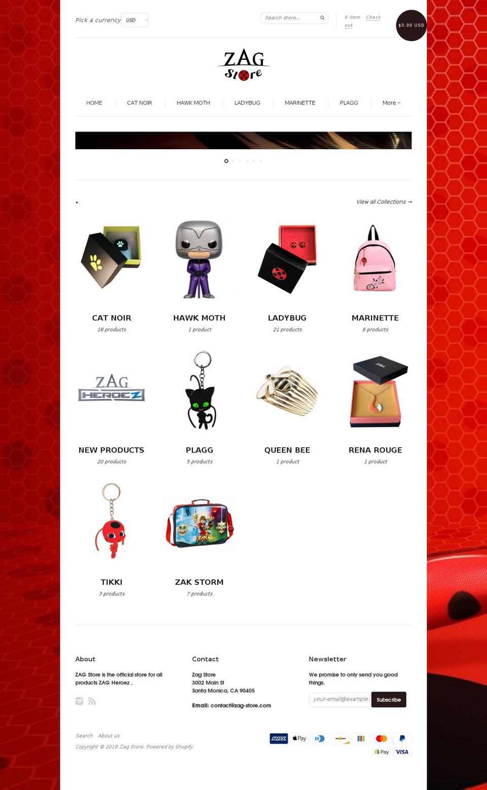 zagluxury.com shopify website screenshot
