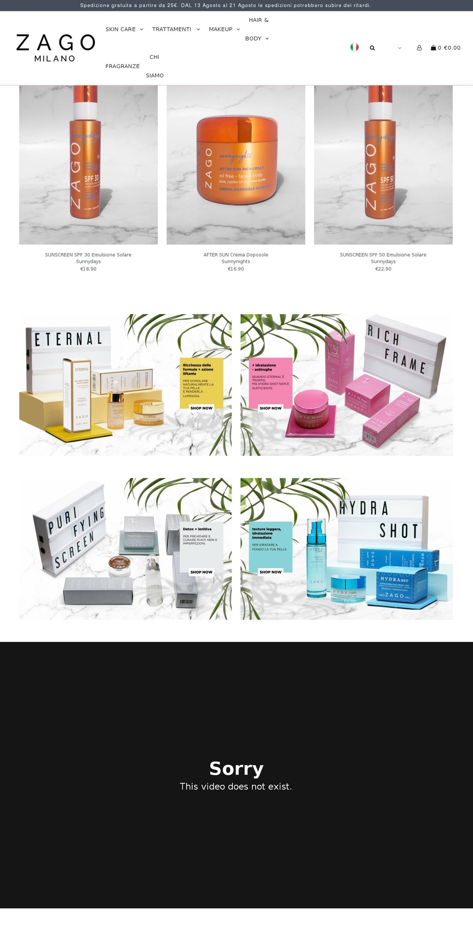 zagocosmetics.com shopify website screenshot