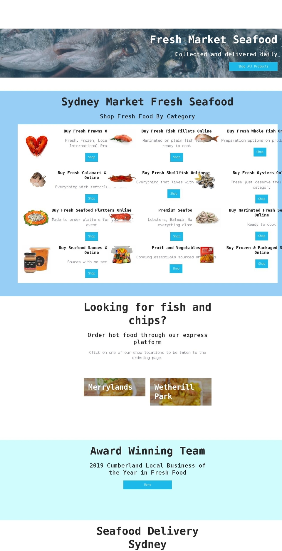 zagseafood.com.au shopify website screenshot