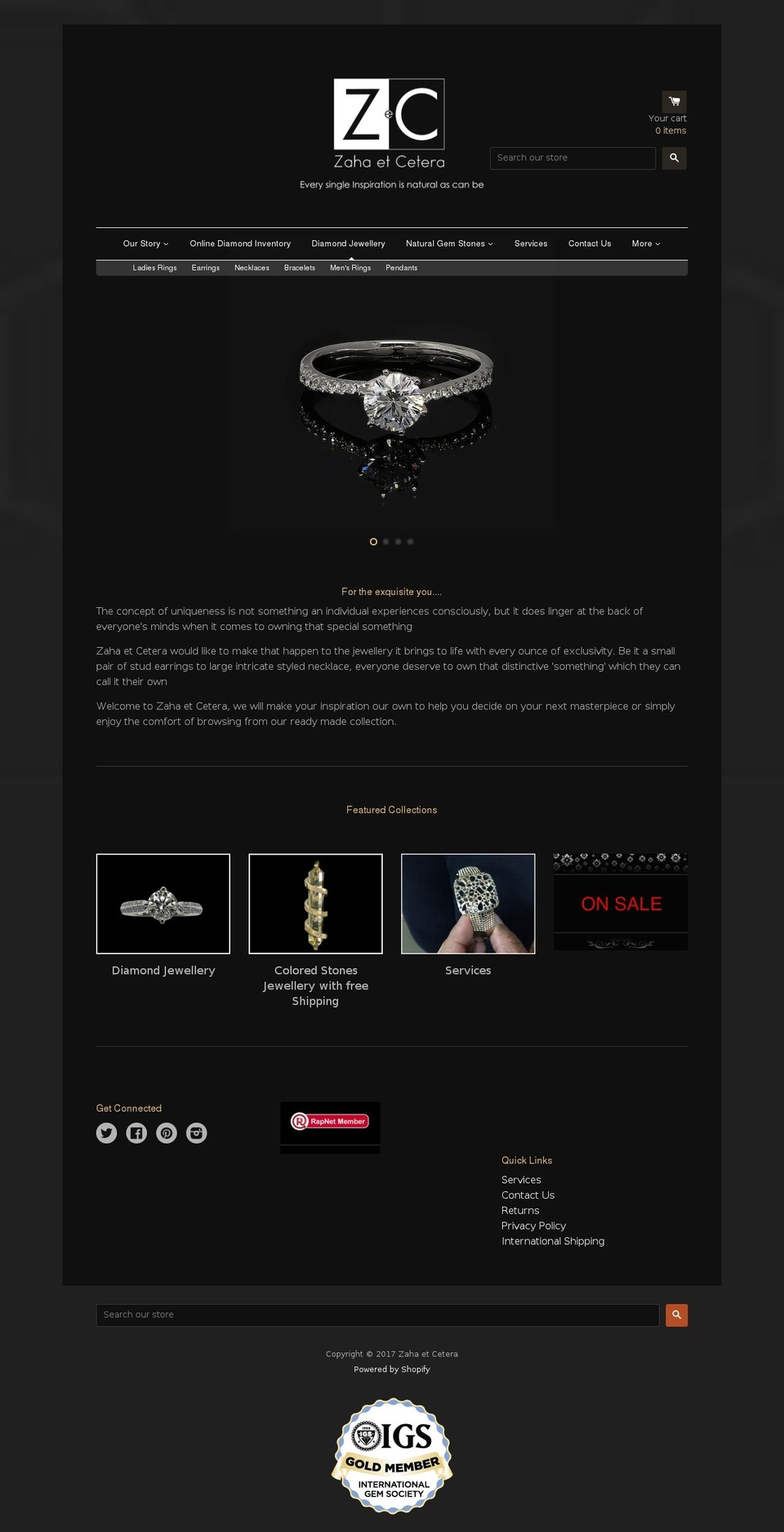 zahaetcetera.com shopify website screenshot