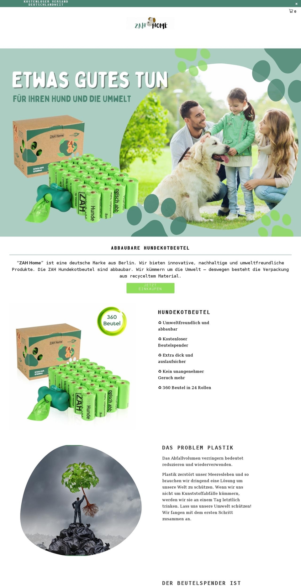 zahhome.de shopify website screenshot