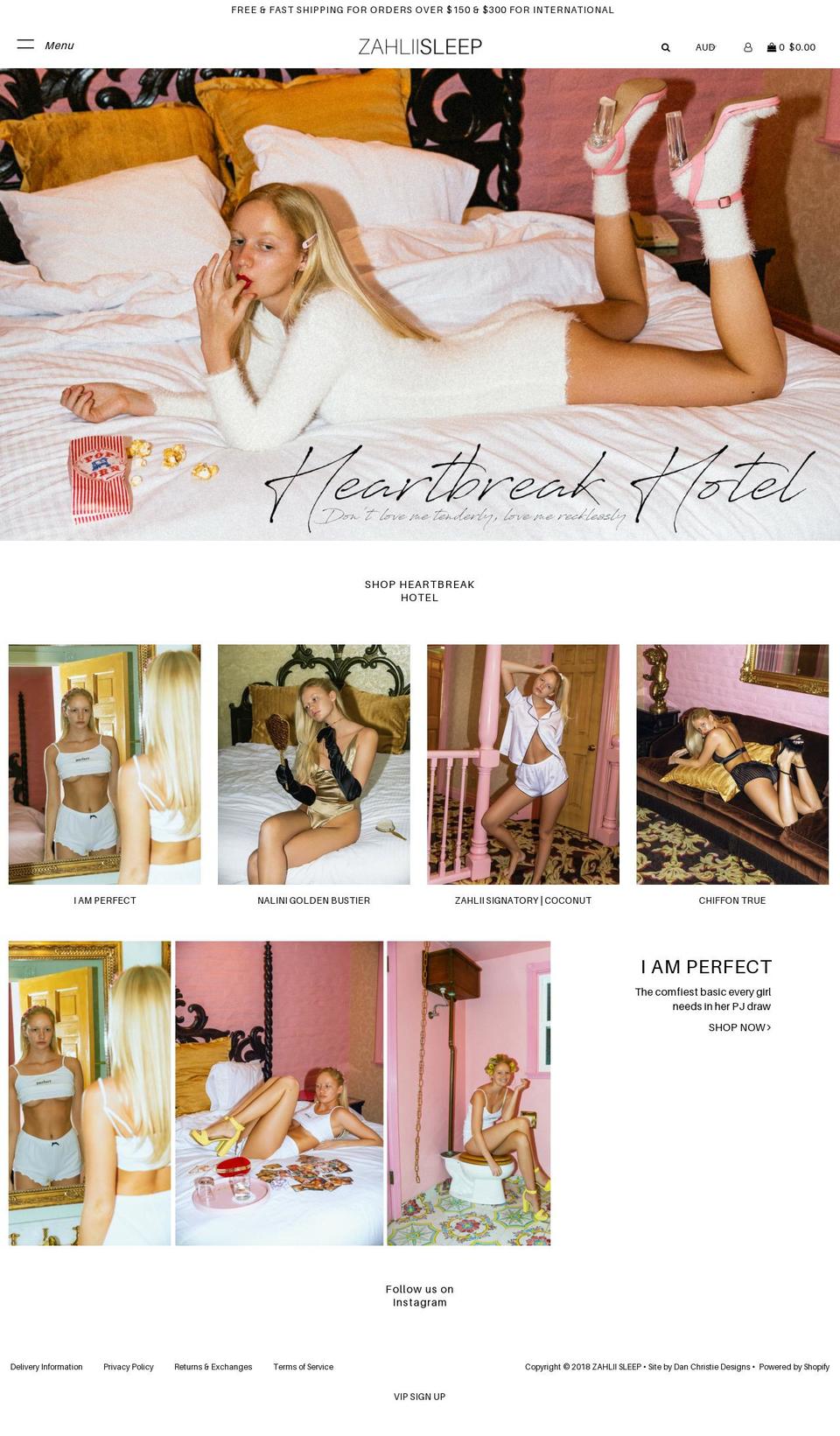 zahliisleep.com.au shopify website screenshot