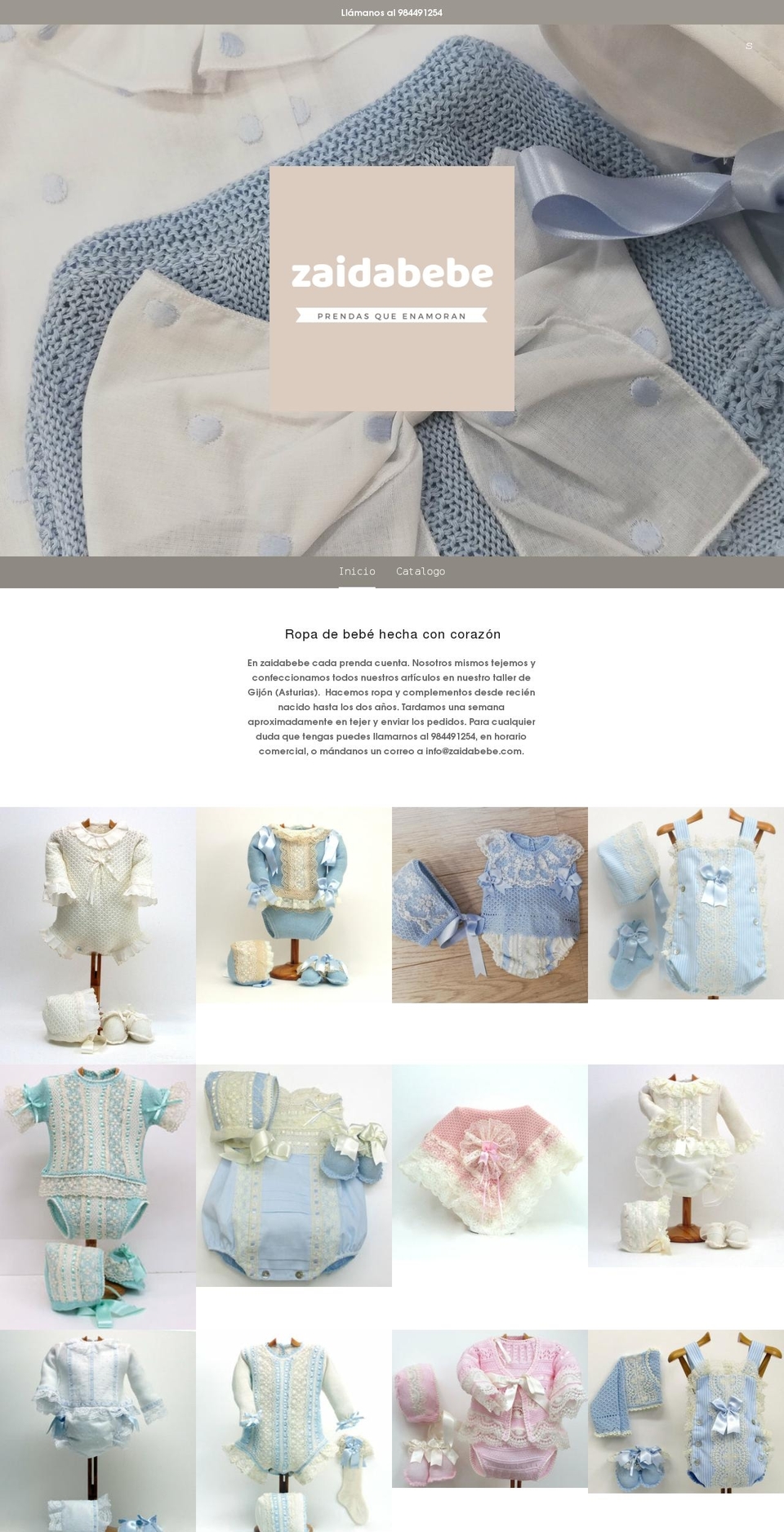 zaidabebe.com shopify website screenshot