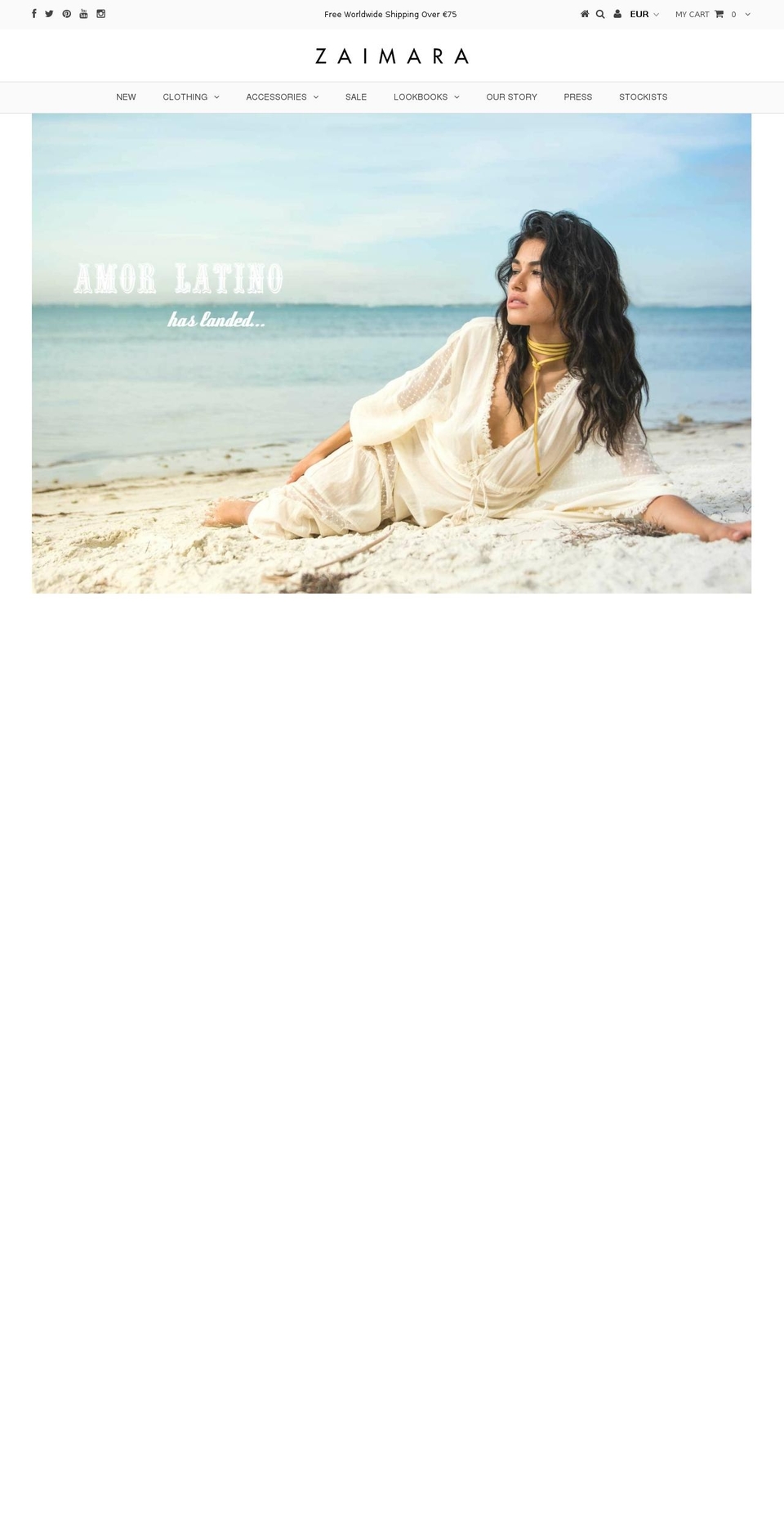 zaimara.com shopify website screenshot