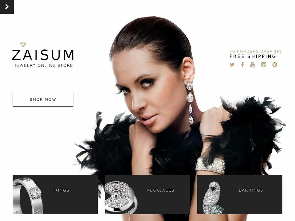 zaisum.com — Shopify storefront screenshot