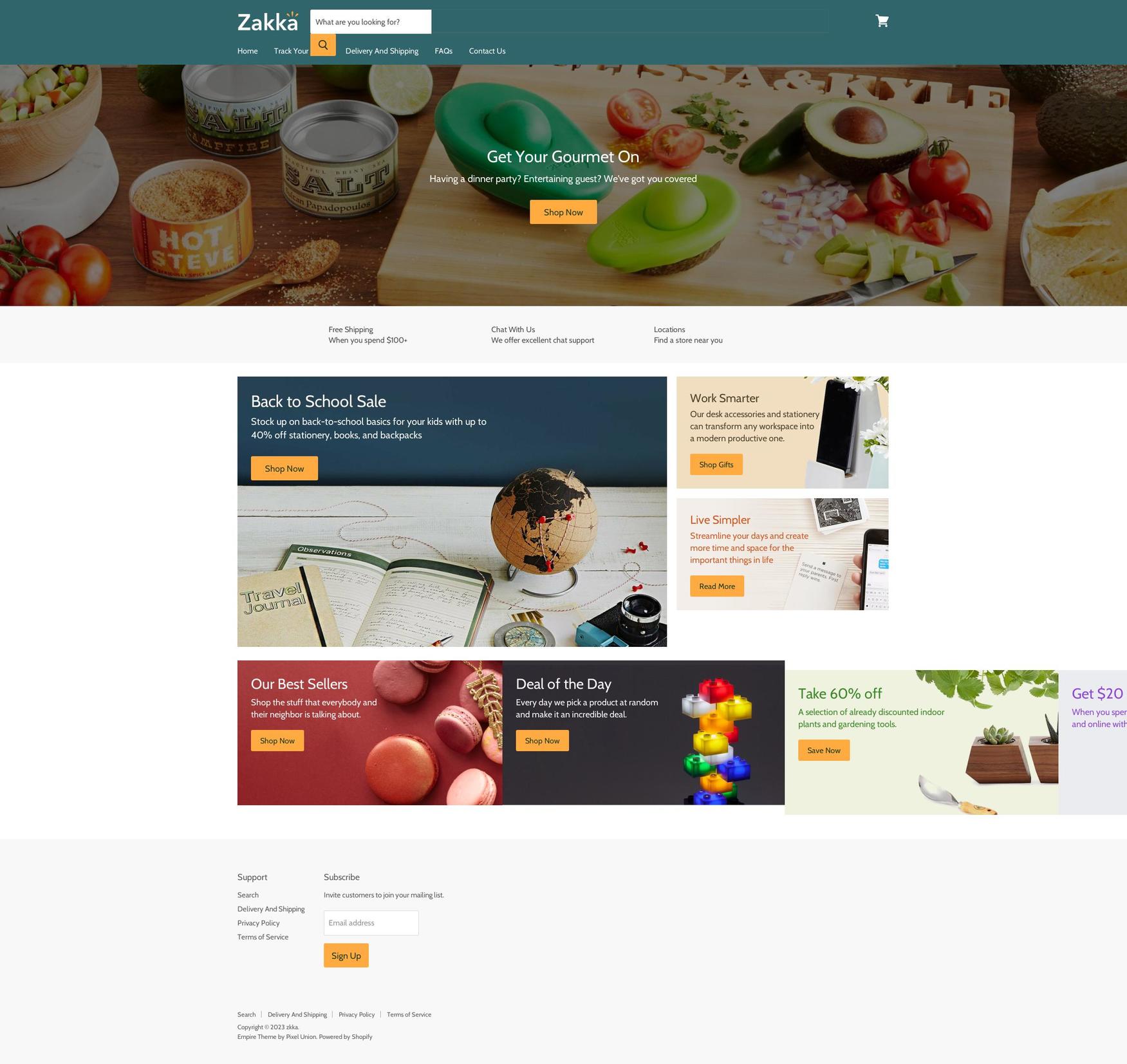 zakka.io shopify website screenshot