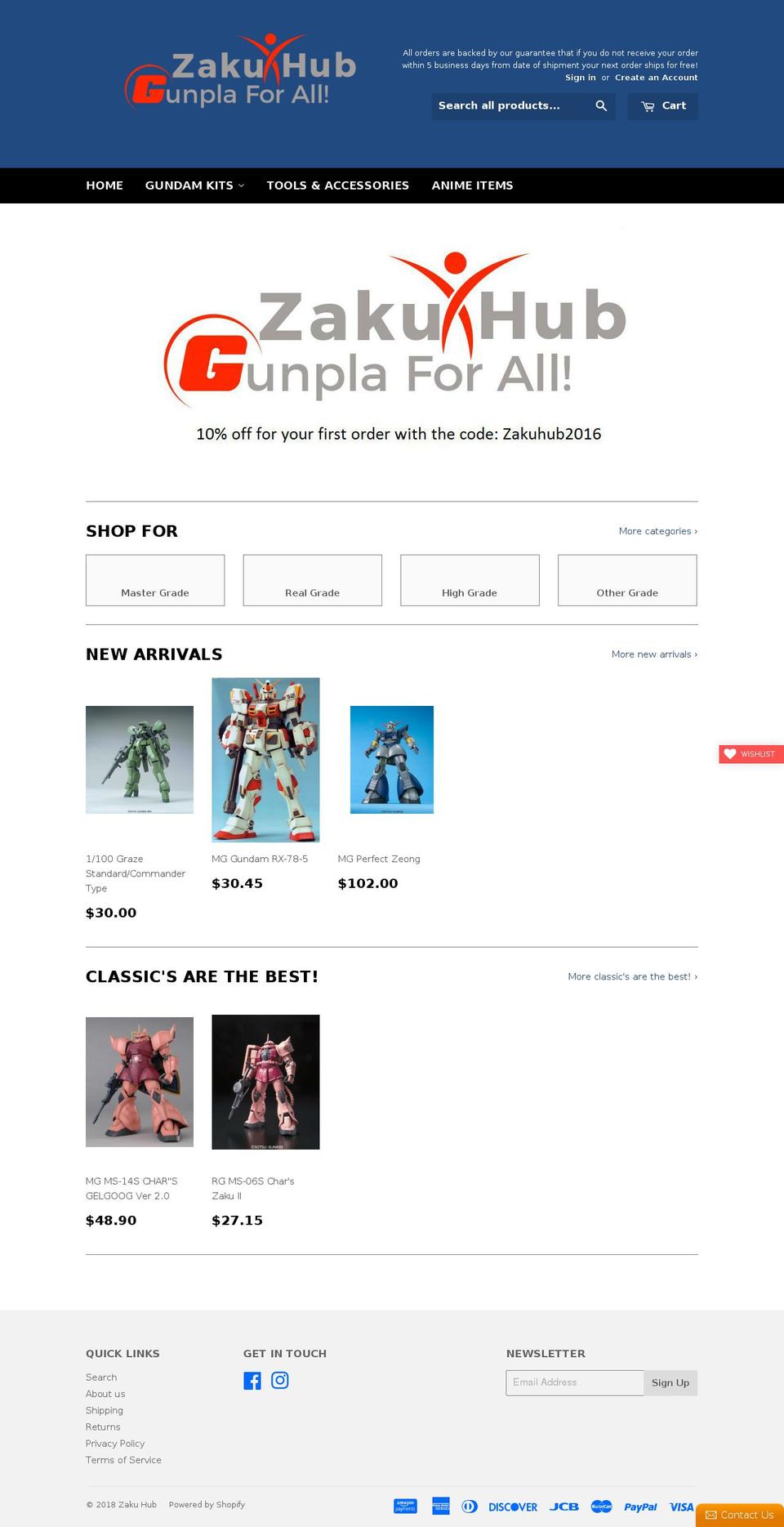 zakuhub.com shopify website screenshot