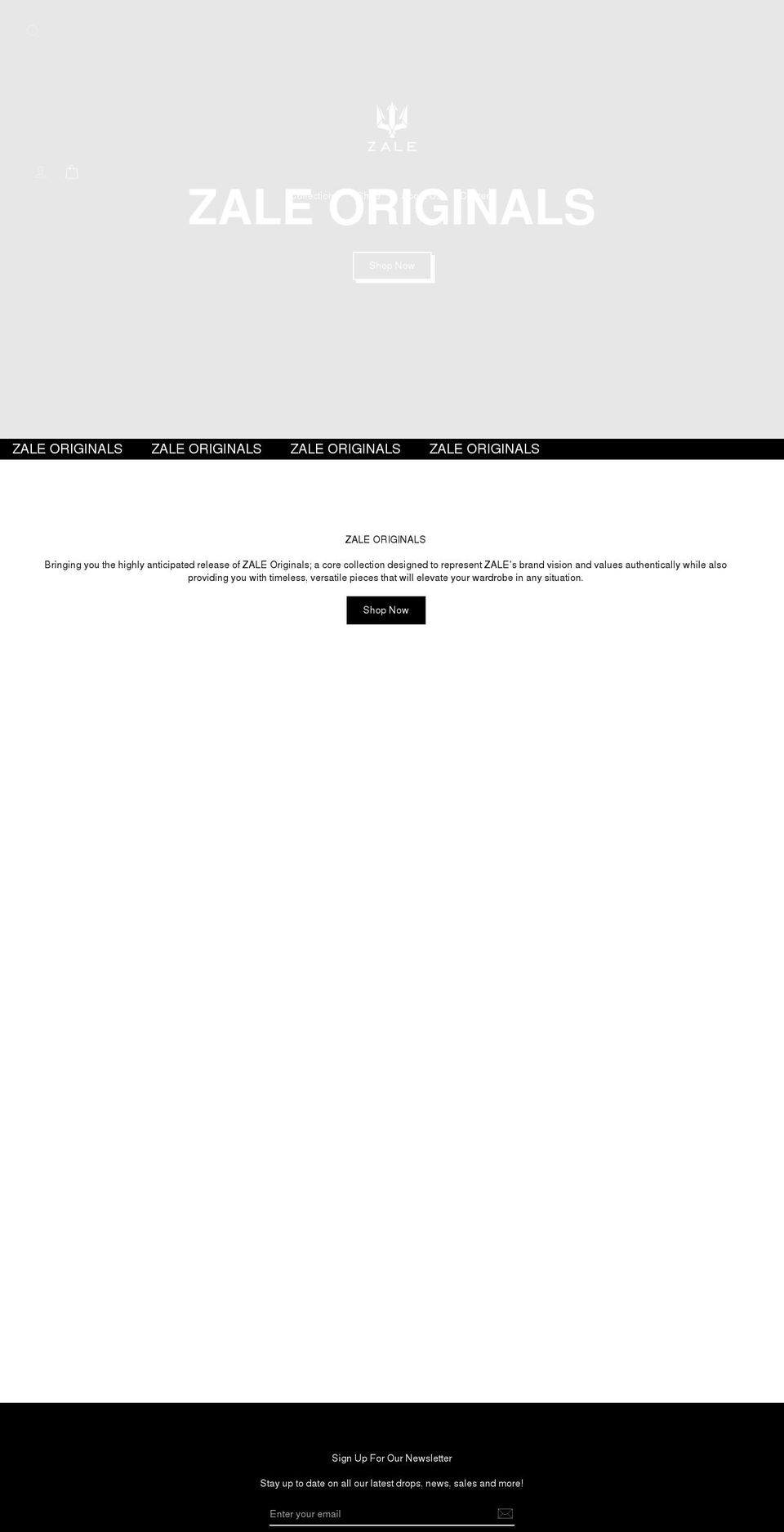 zaleapparel.com shopify website screenshot