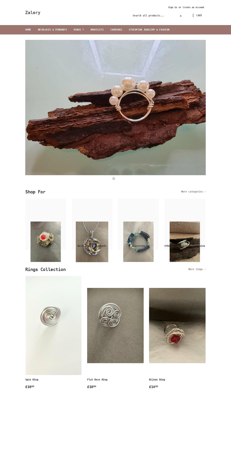 zalery.com shopify website screenshot