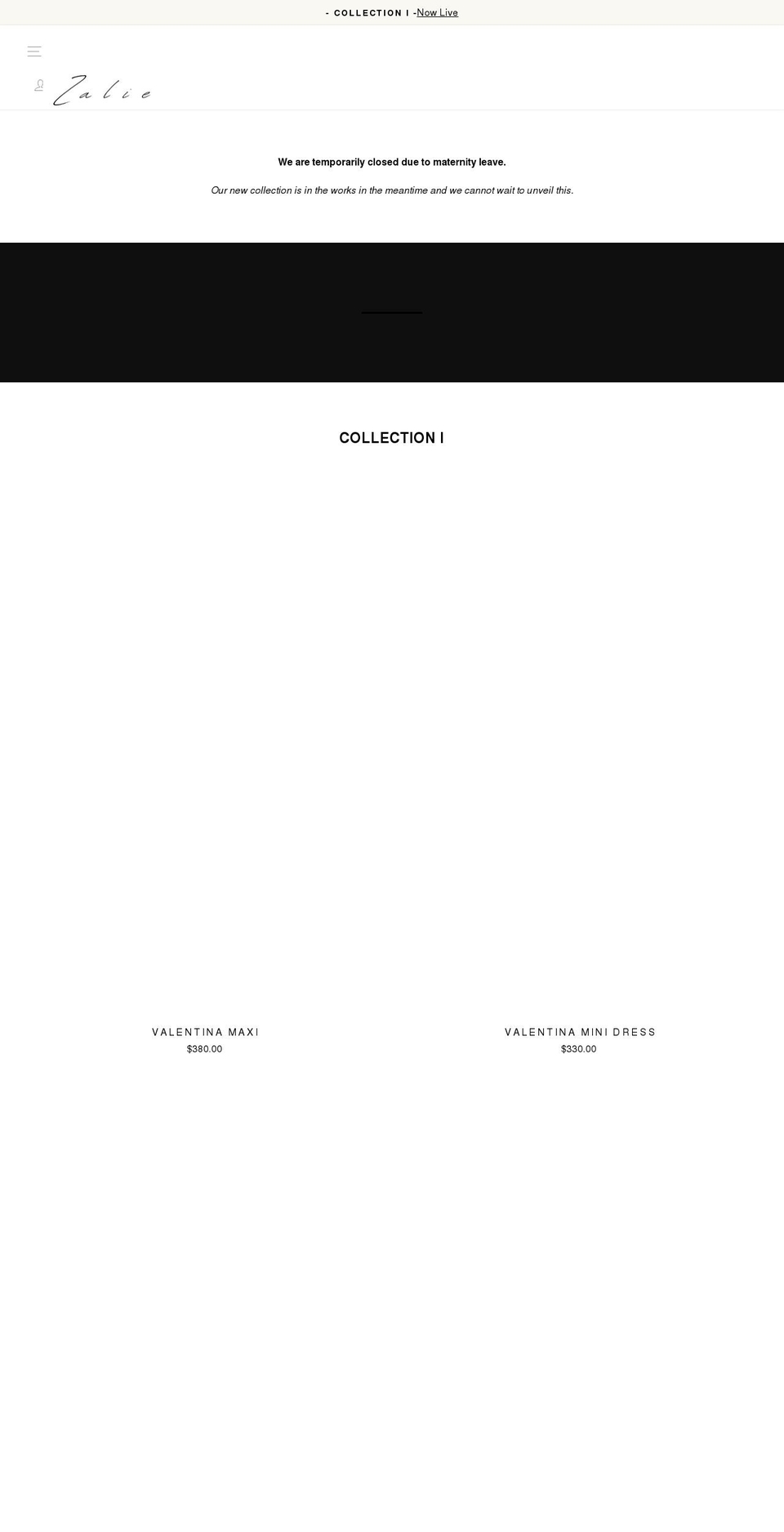 zalie.com.au shopify website screenshot