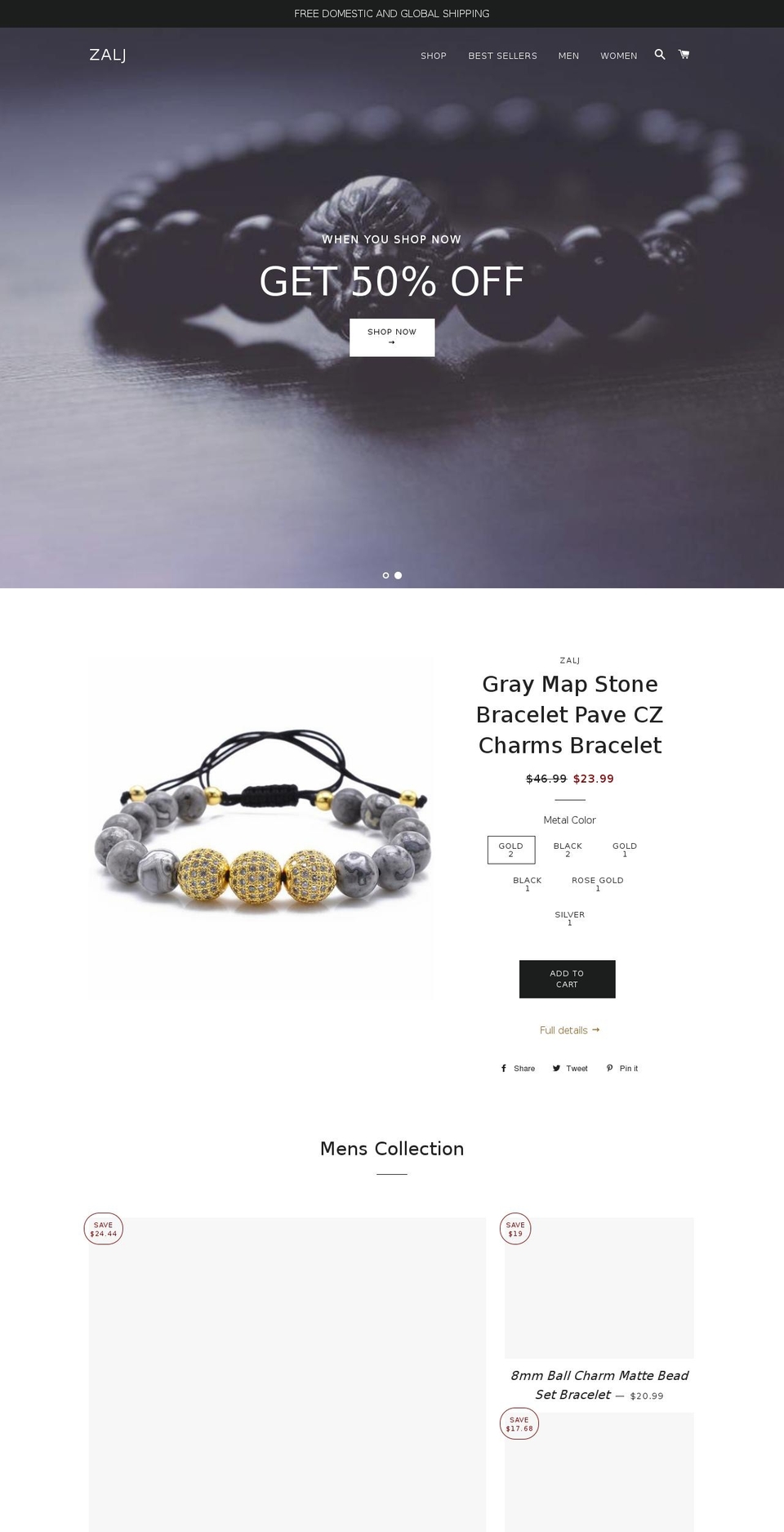zalj.net shopify website screenshot