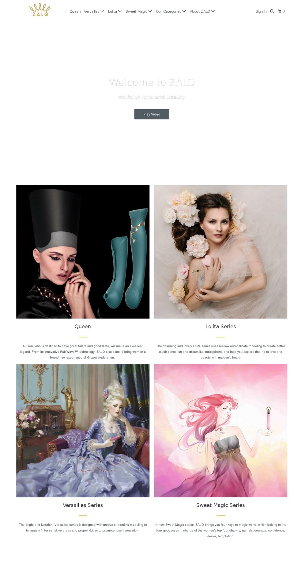 zalousa.com — Shopify storefront screenshot