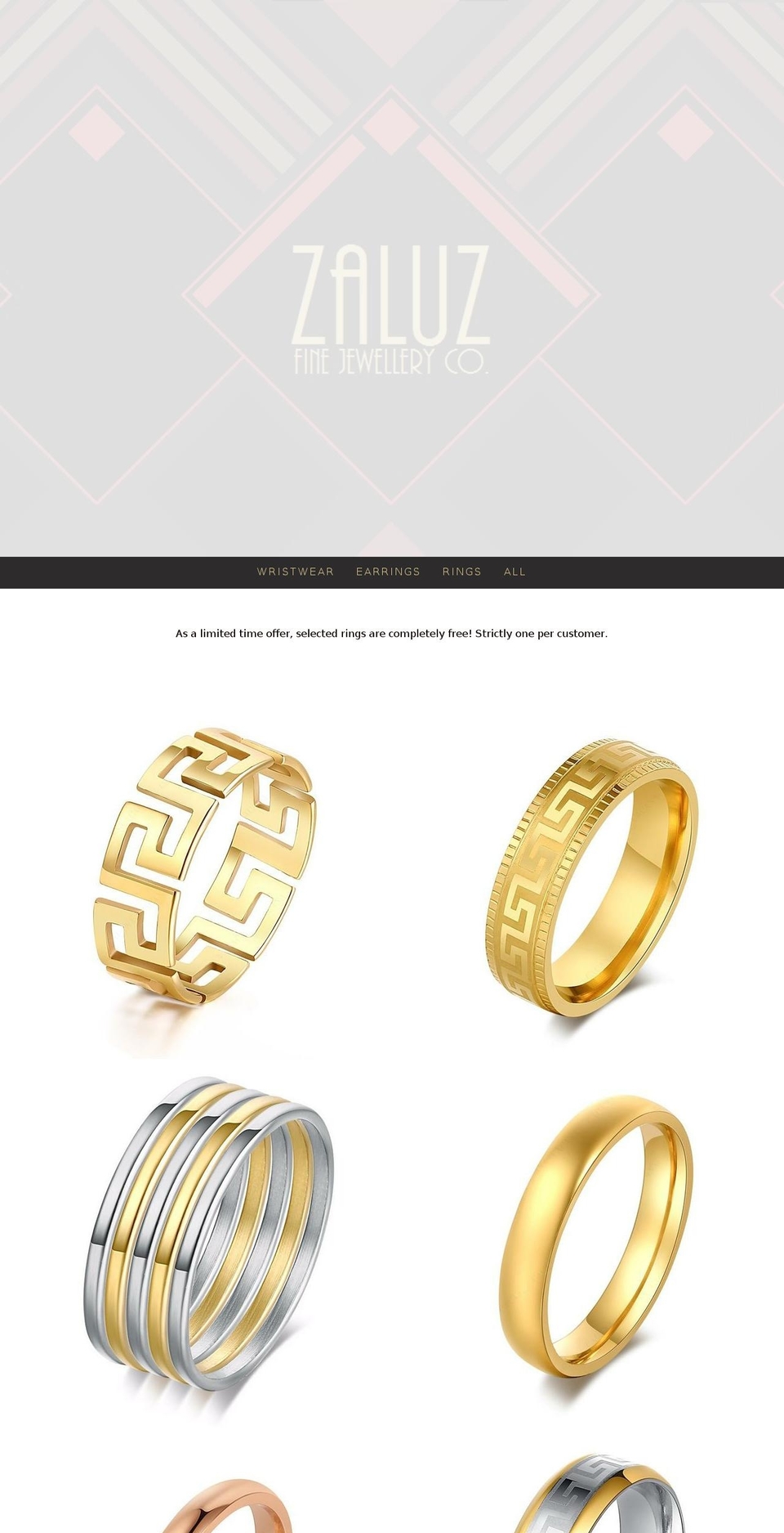 zaluz.com shopify website screenshot