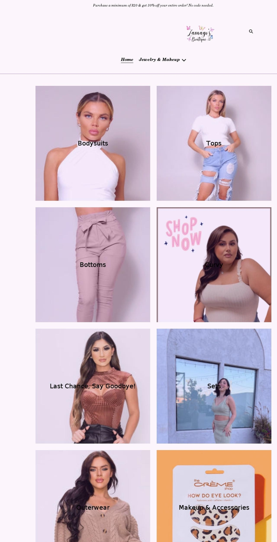 zamagosboutique.com shopify website screenshot