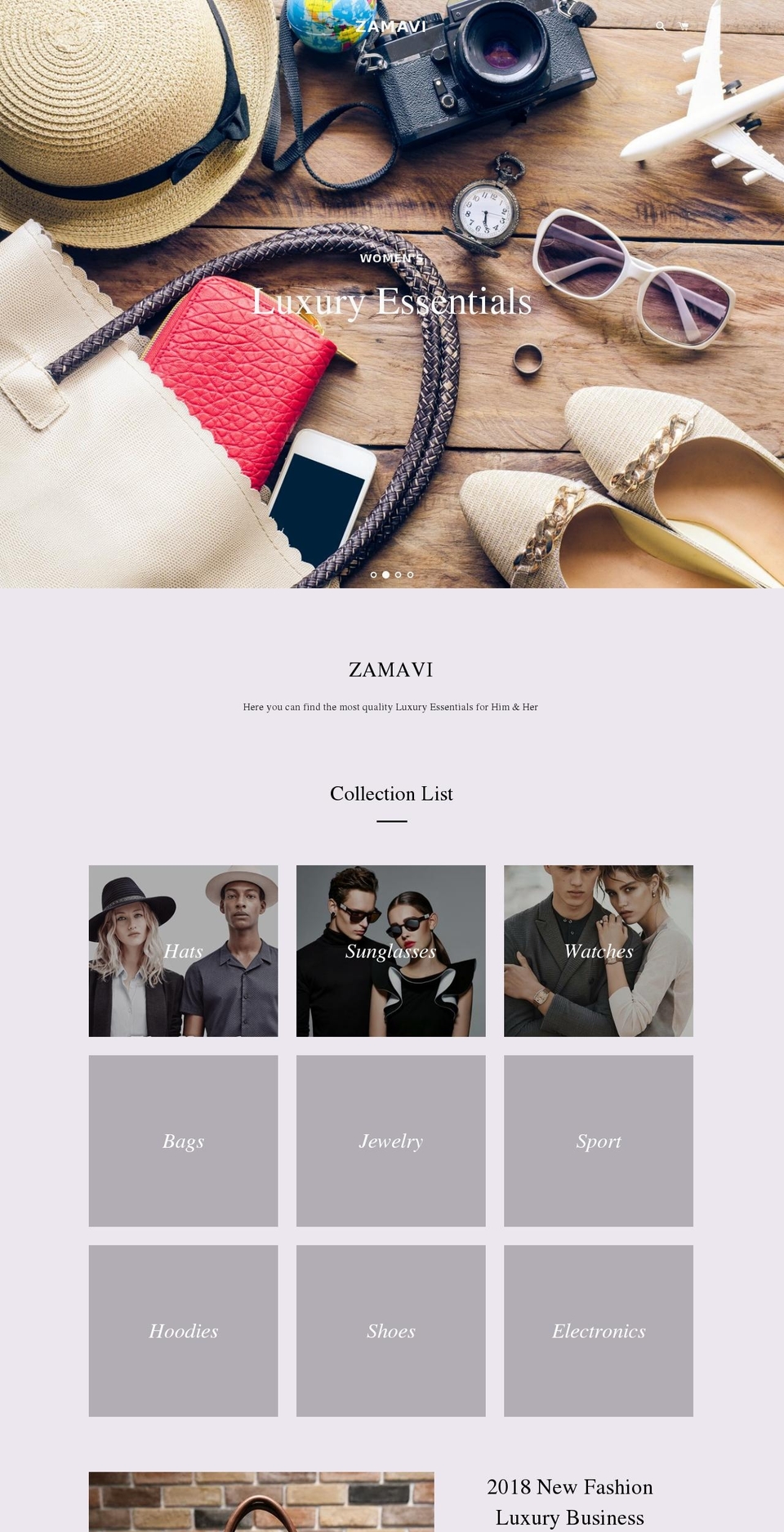 zamavi.com shopify website screenshot