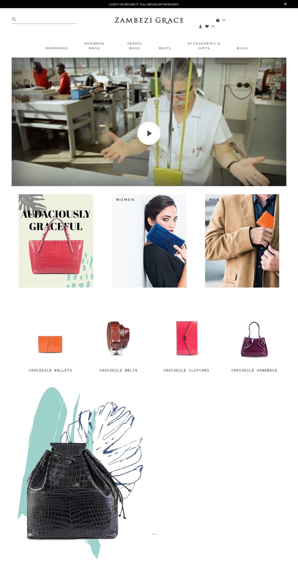 zambeziandgrace.com — Shopify storefront screenshot