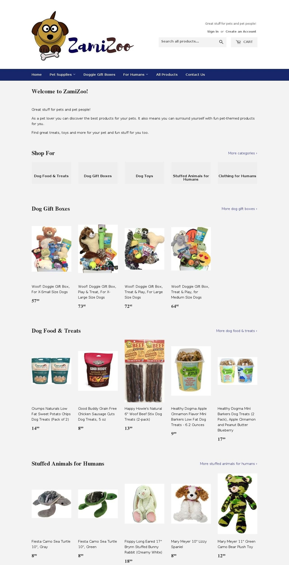 zamizoo.com shopify website screenshot