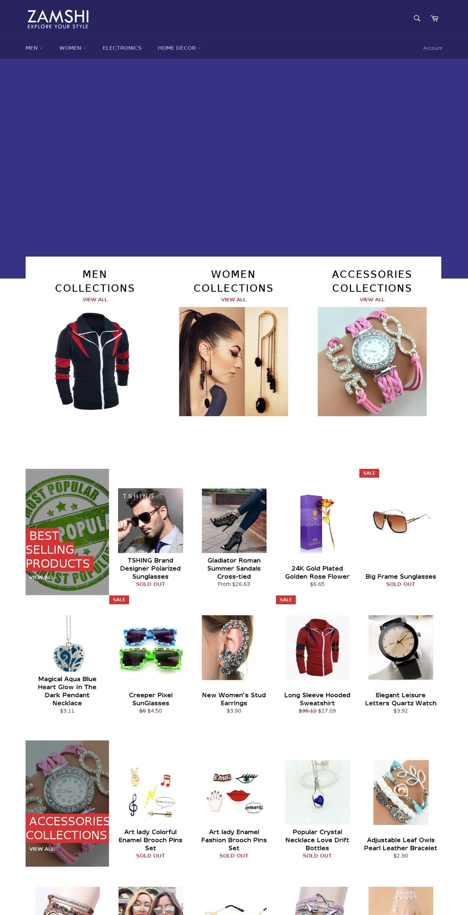 zamshi.com — Shopify storefront screenshot