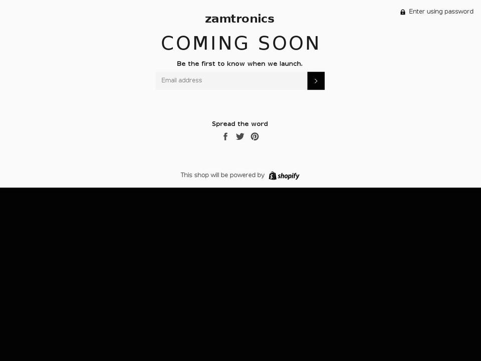 zamtronics.com shopify website screenshot