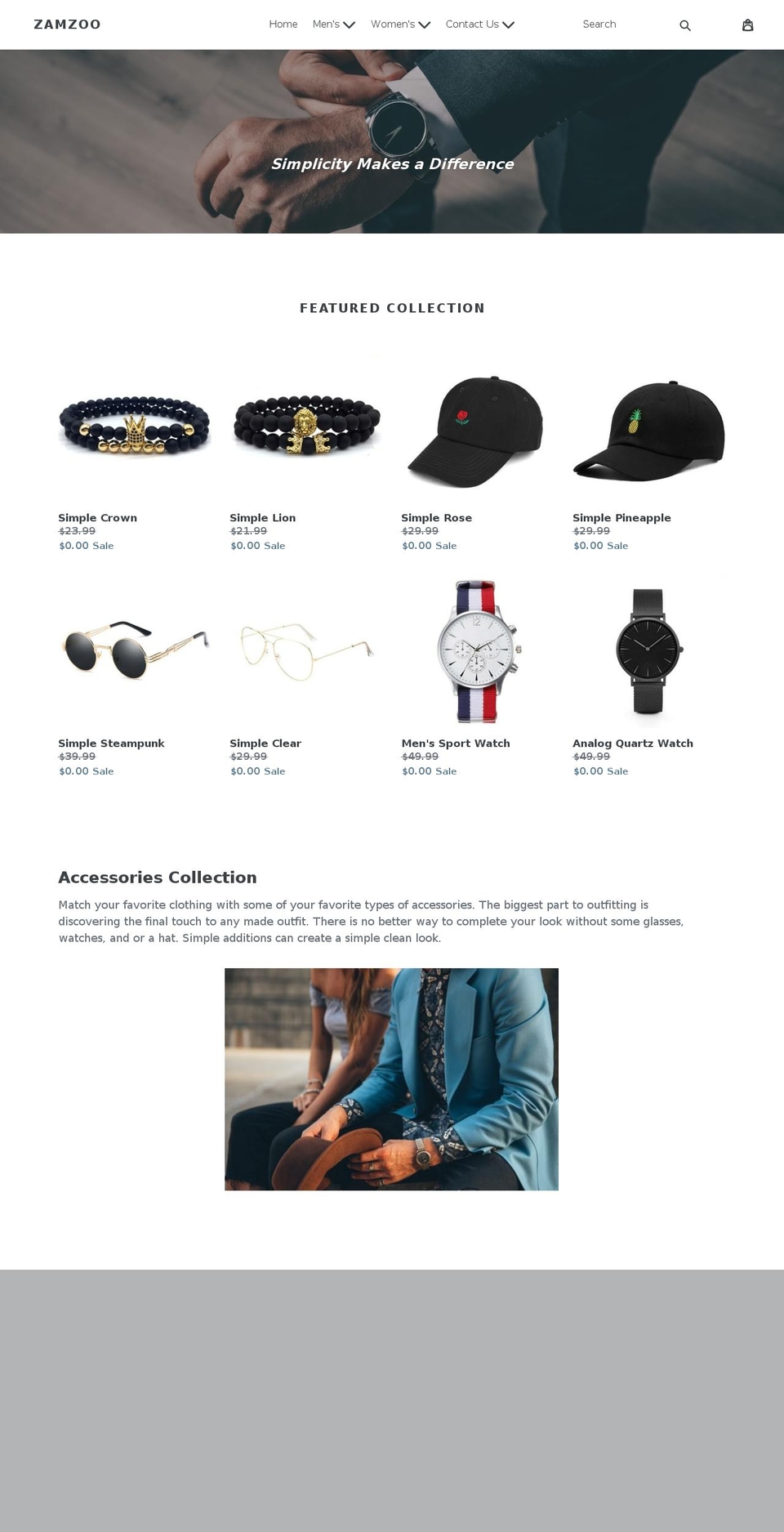zamzoo.com — Shopify storefront screenshot
