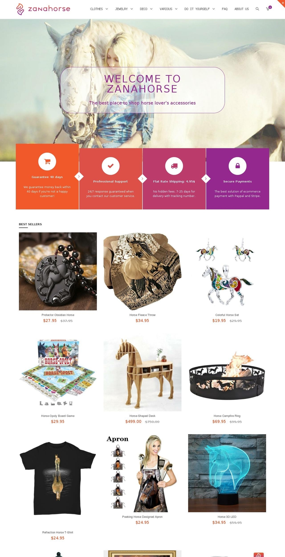 shoes Shopify theme site example zanahorse.com