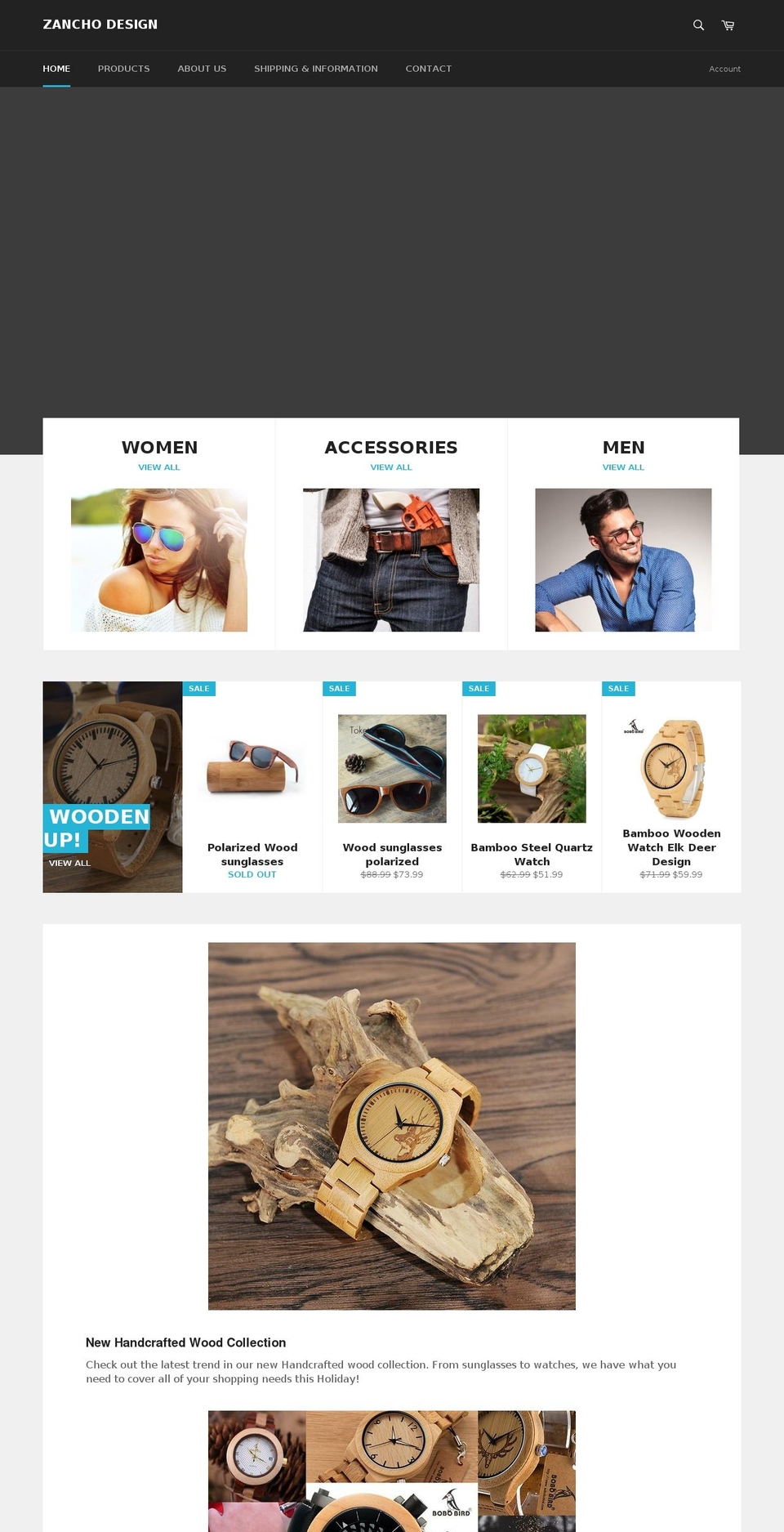 zanchodesign.com — Shopify storefront screenshot