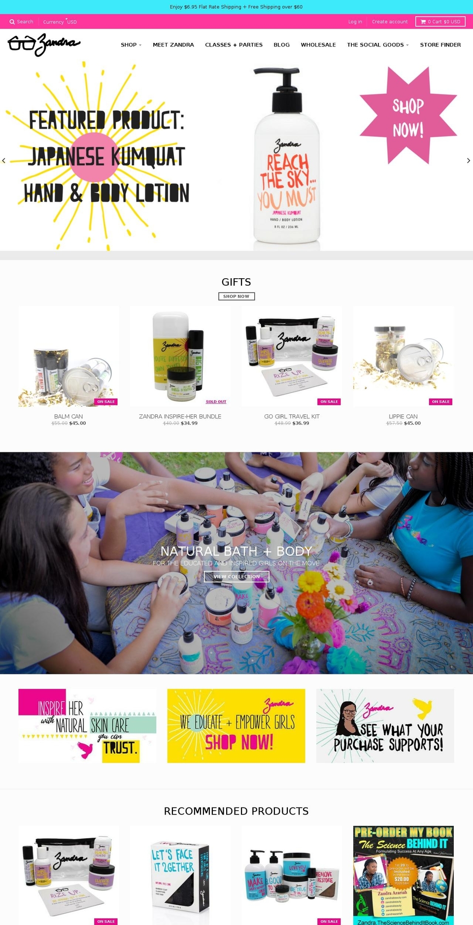 zandrabeauty.com shopify website screenshot