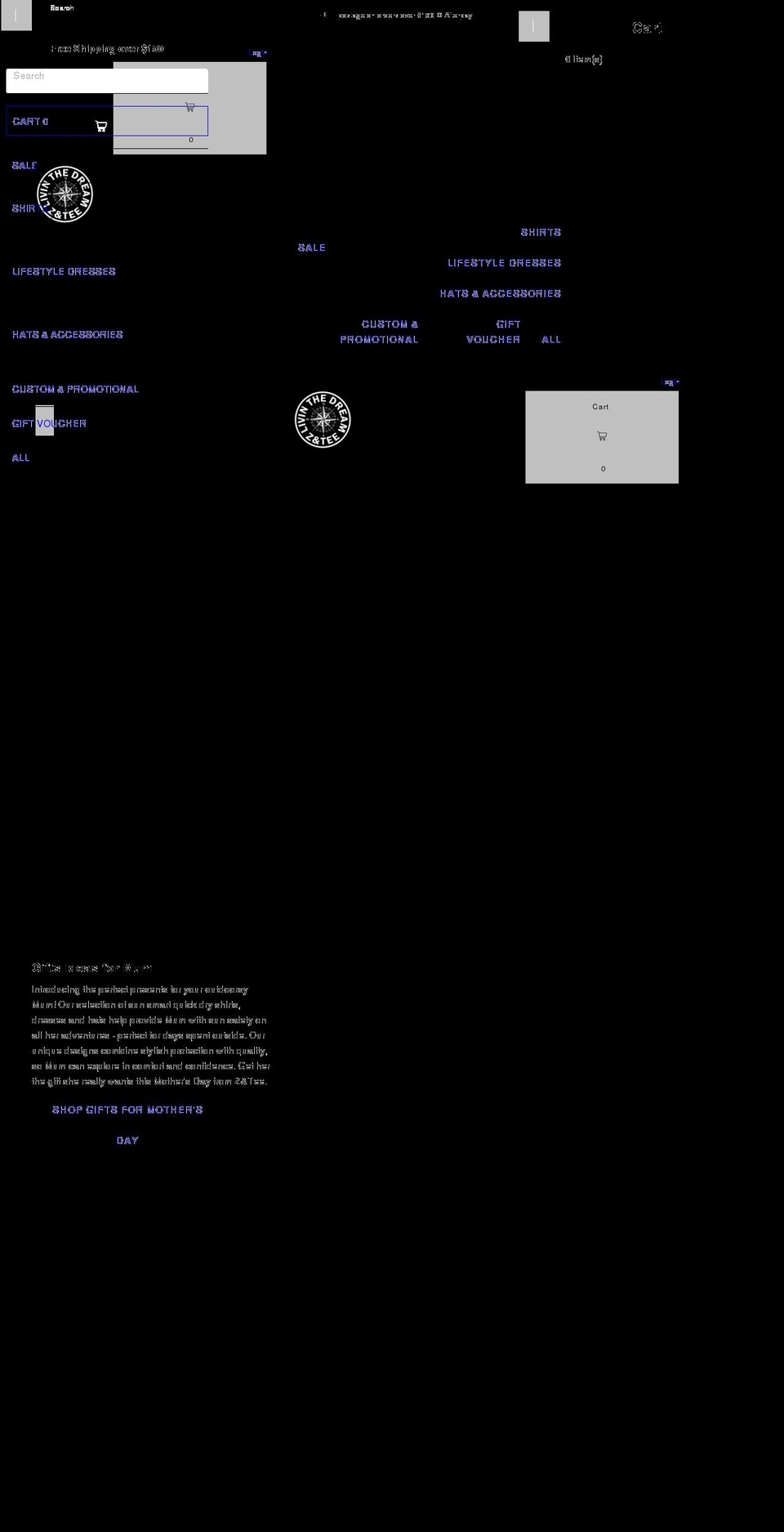 zandtee.com — Shopify storefront screenshot