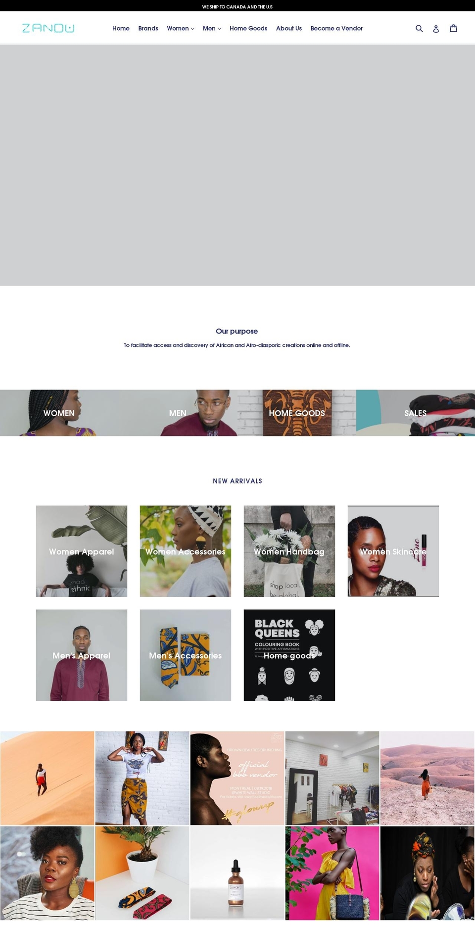 zandustore.com — Shopify storefront screenshot
