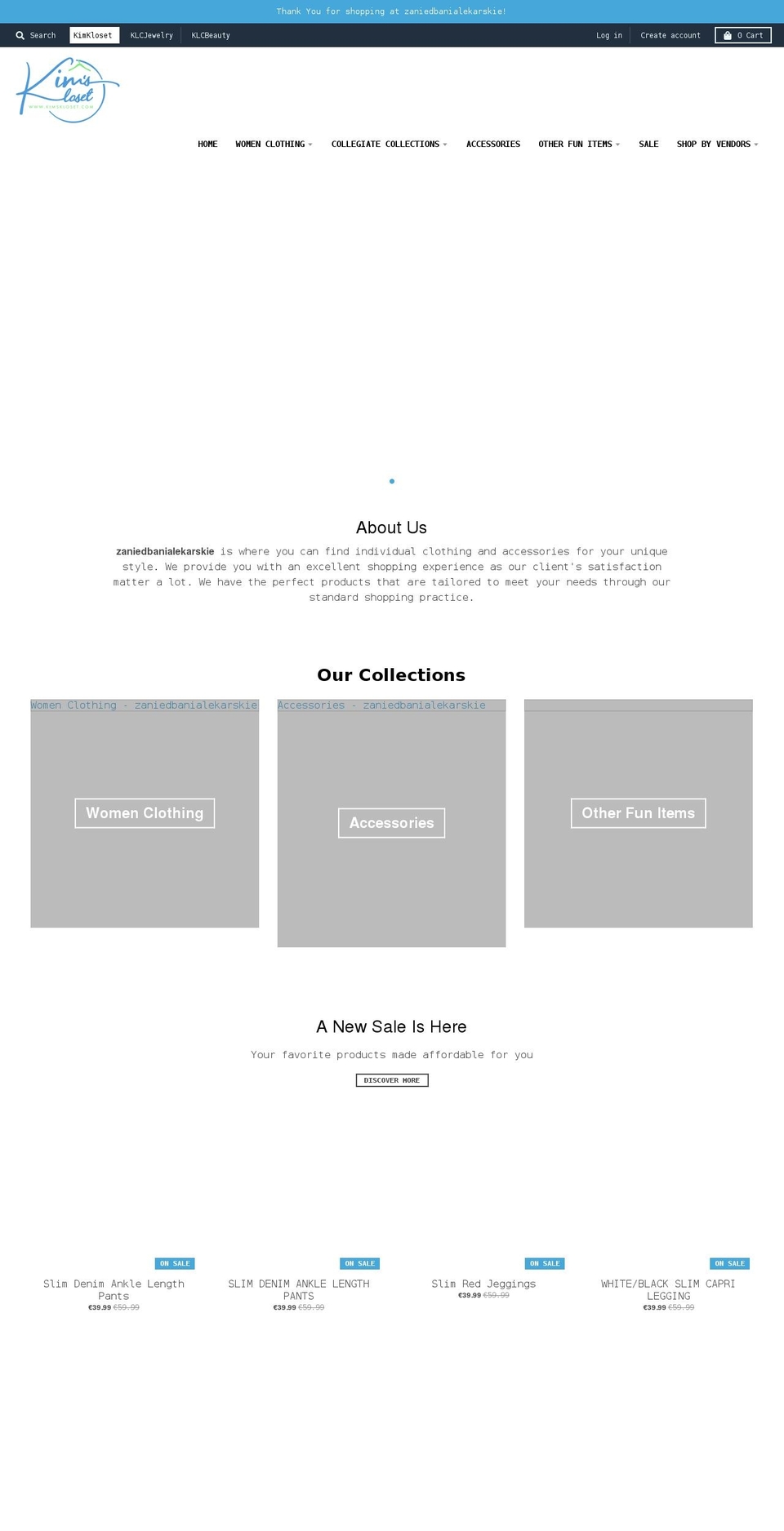 zaniedbanialekarskie.com shopify website screenshot