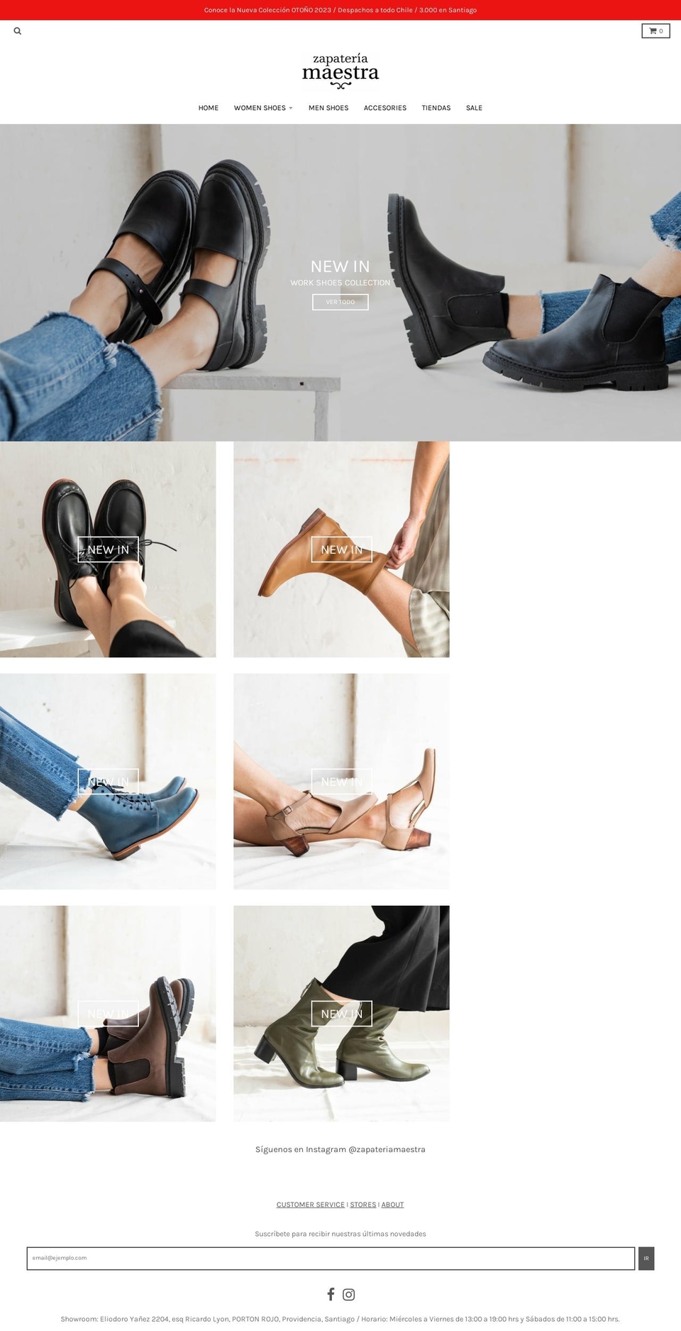 zapateriamaestra.com shopify website screenshot