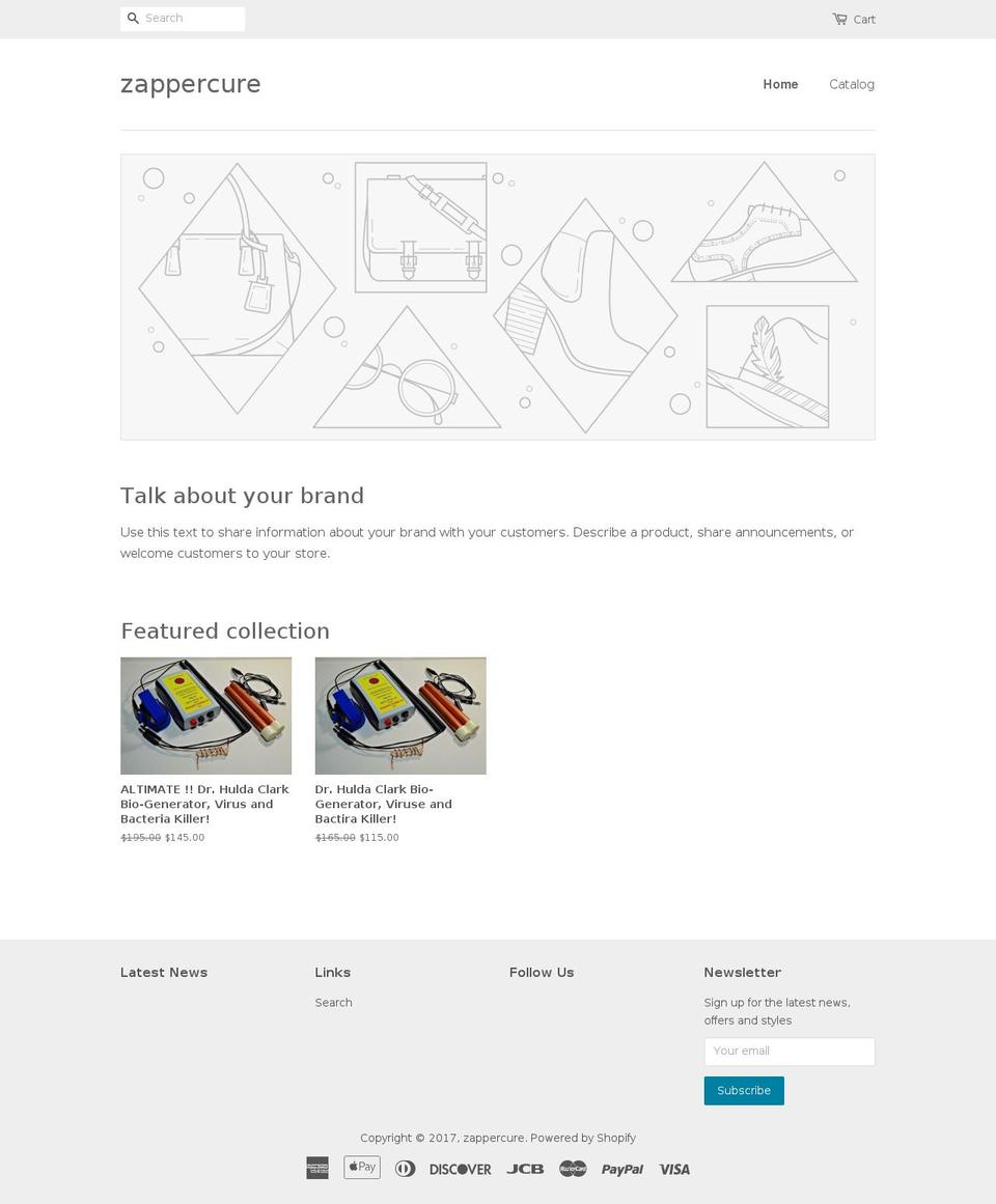 zappercure.com shopify website screenshot