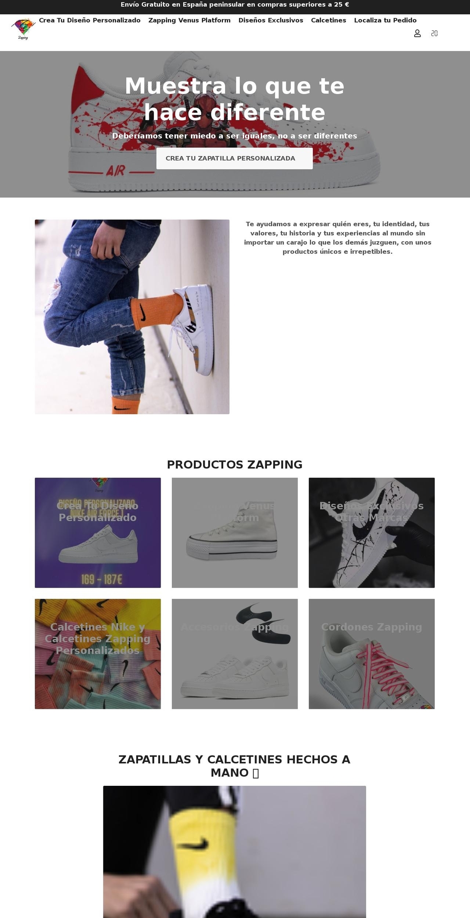 zappingsneakers.com shopify website screenshot