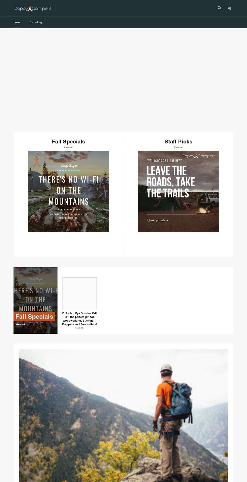 zappycampers.com shopify website screenshot