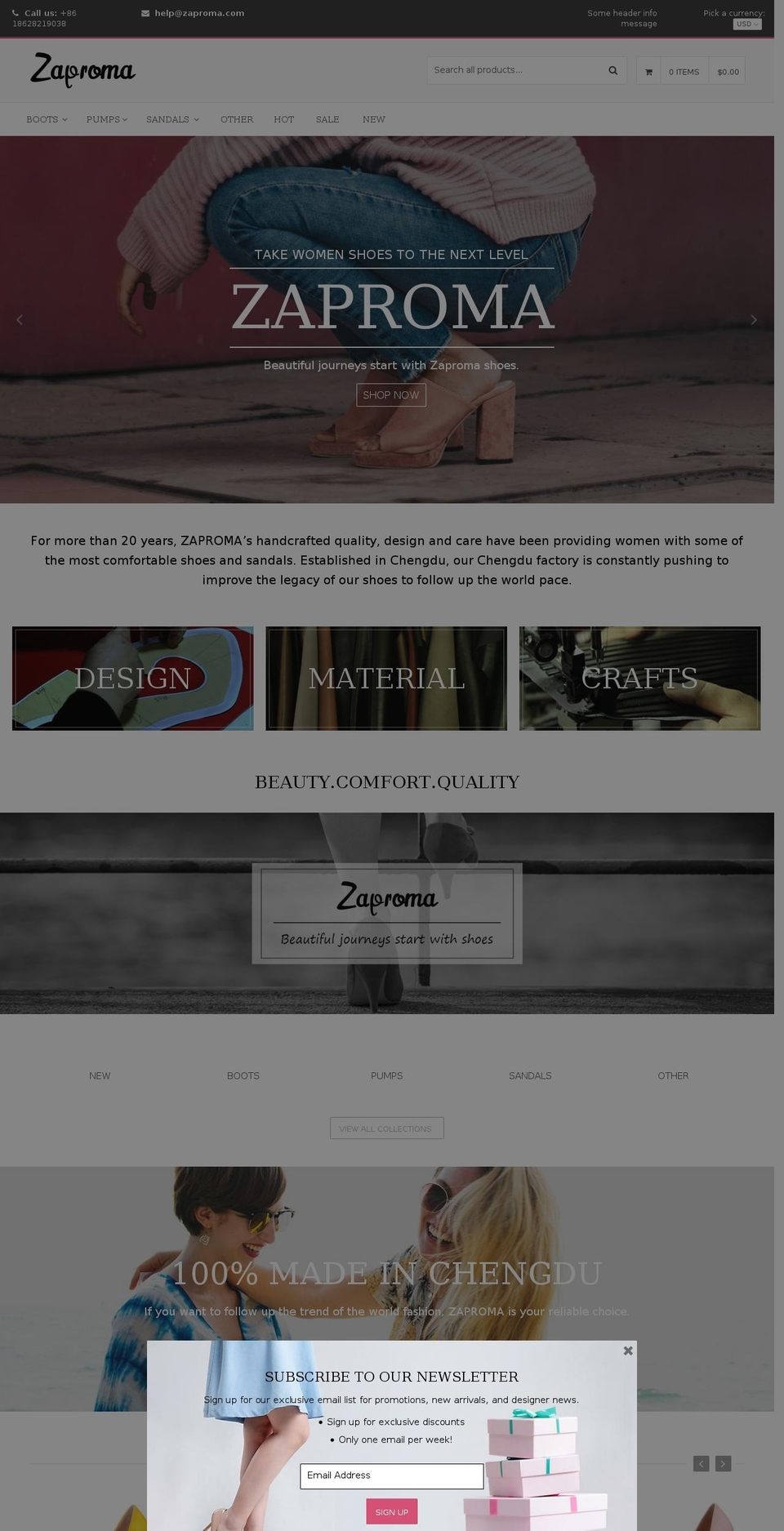 zaproma.com — Shopify storefront screenshot