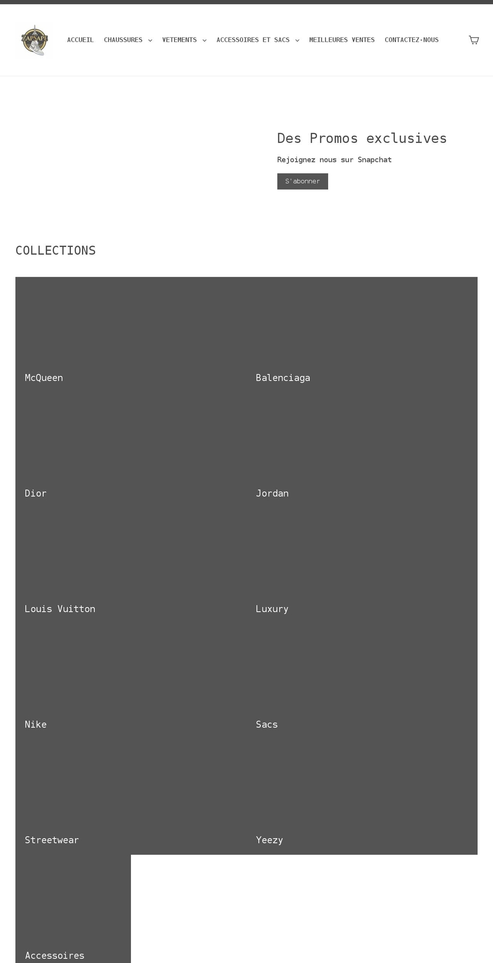 zapsape.com shopify website screenshot