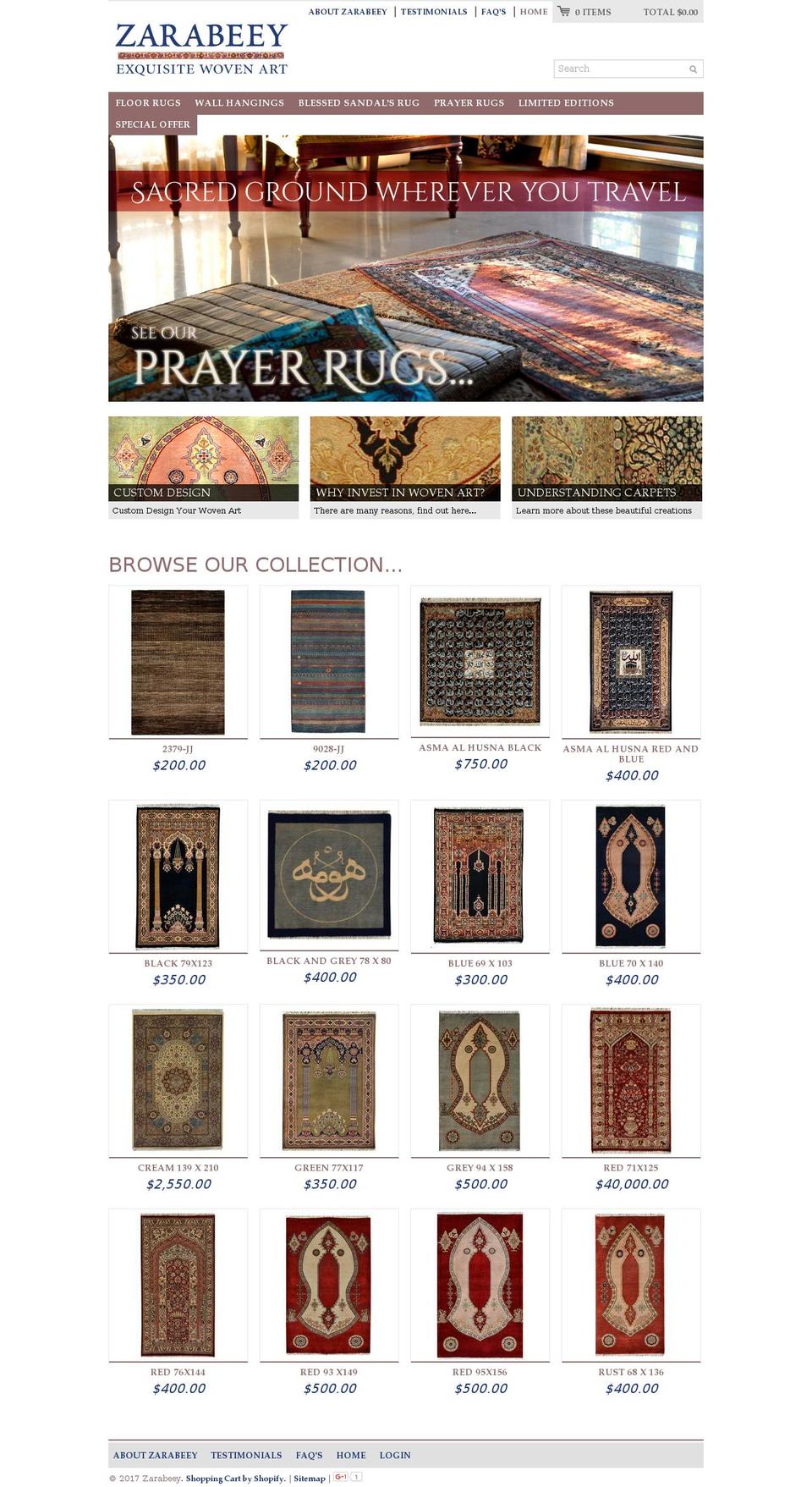 Design 1 Shopify theme site example zarabeey.com