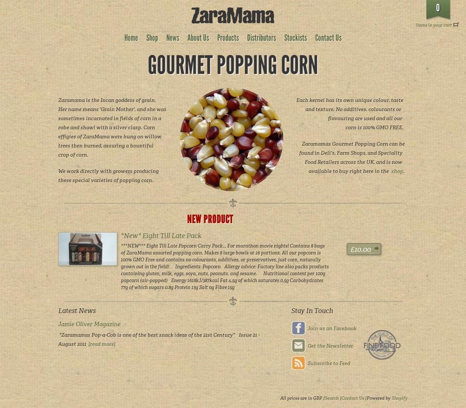 zaramama.com shopify website screenshot