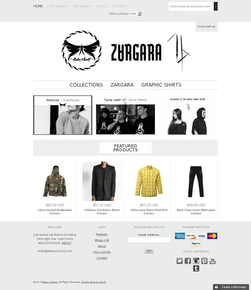 zargara.com shopify website screenshot