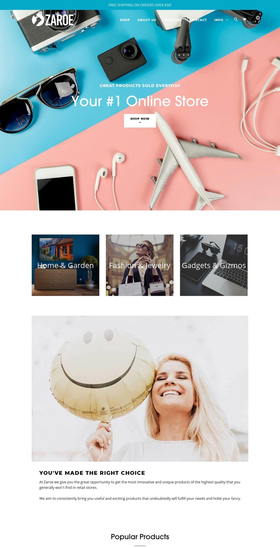 zaroe.com shopify website screenshot