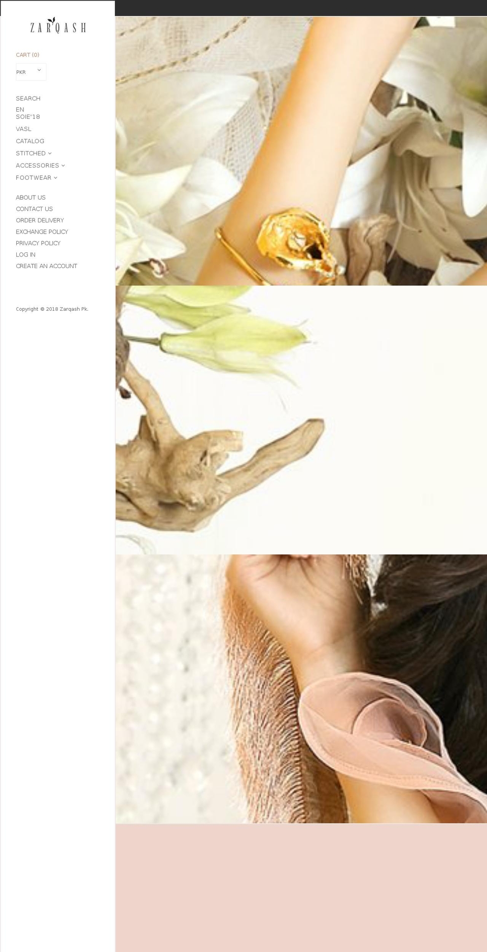 zarqashofficial.com — Shopify storefront screenshot