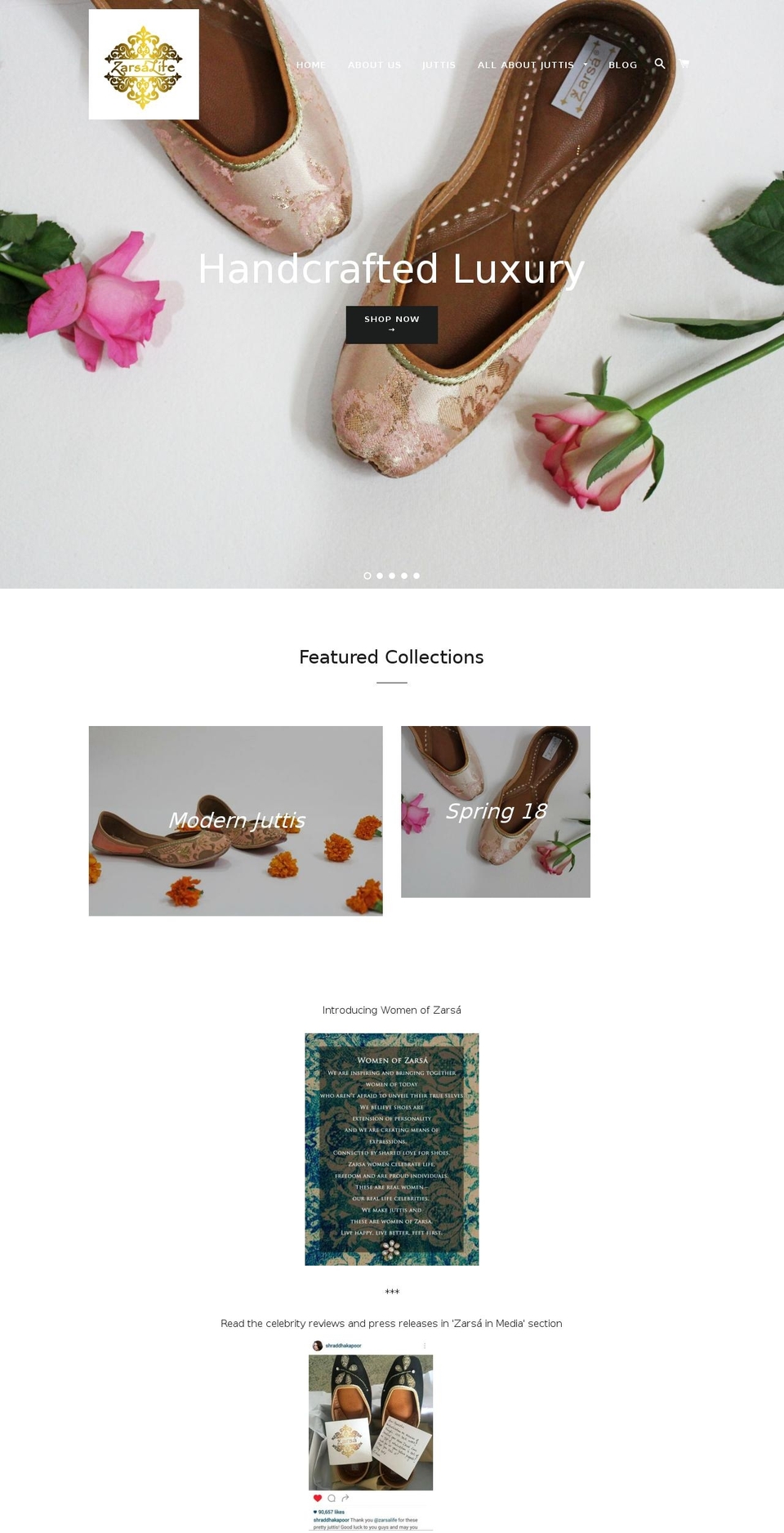 zarsalife.com shopify website screenshot