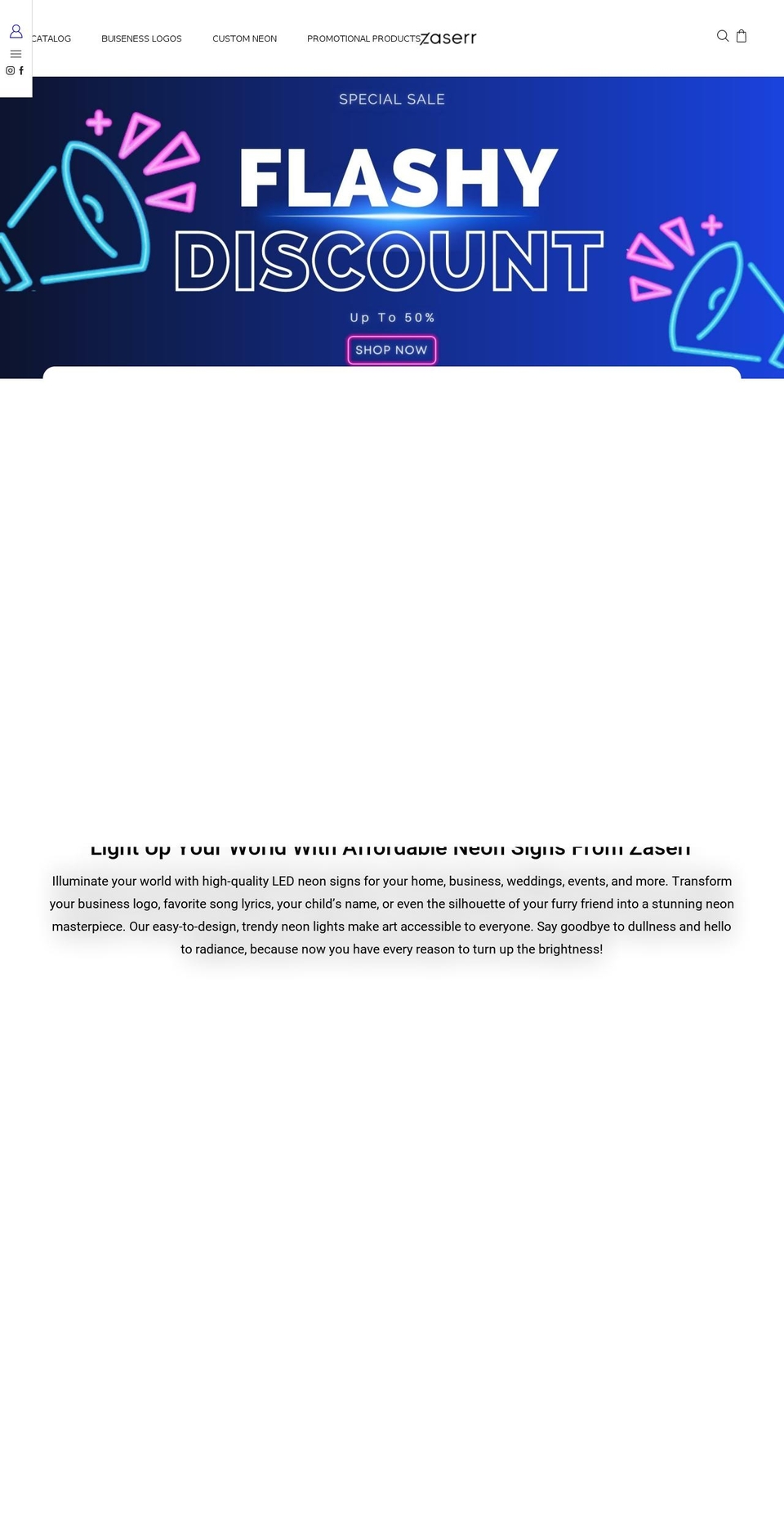 zaserr.com shopify website screenshot