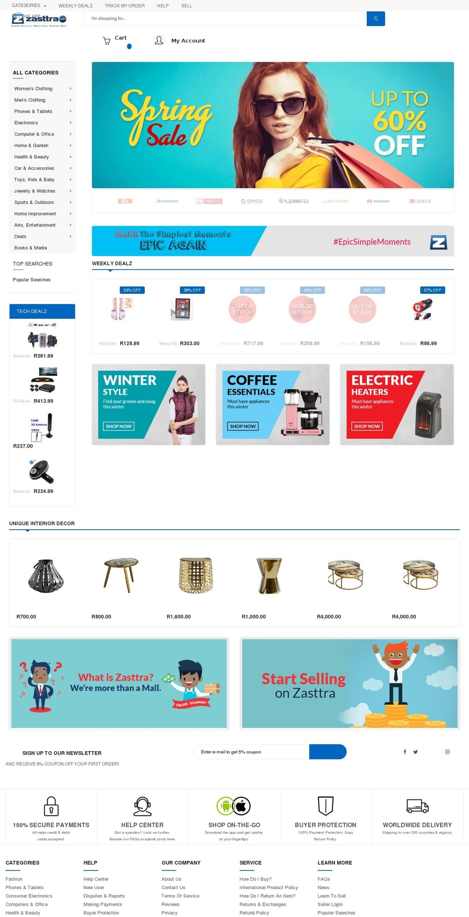 zastrra.com shopify website screenshot