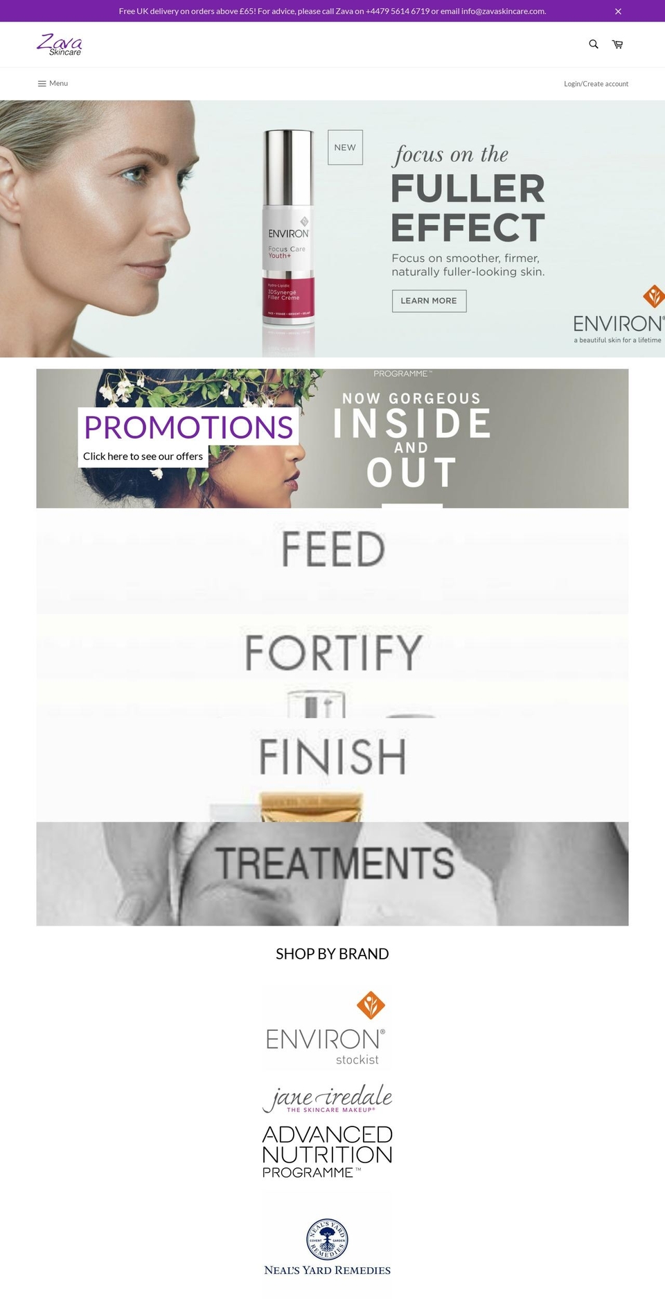 zavaskincare.com — Shopify storefront screenshot
