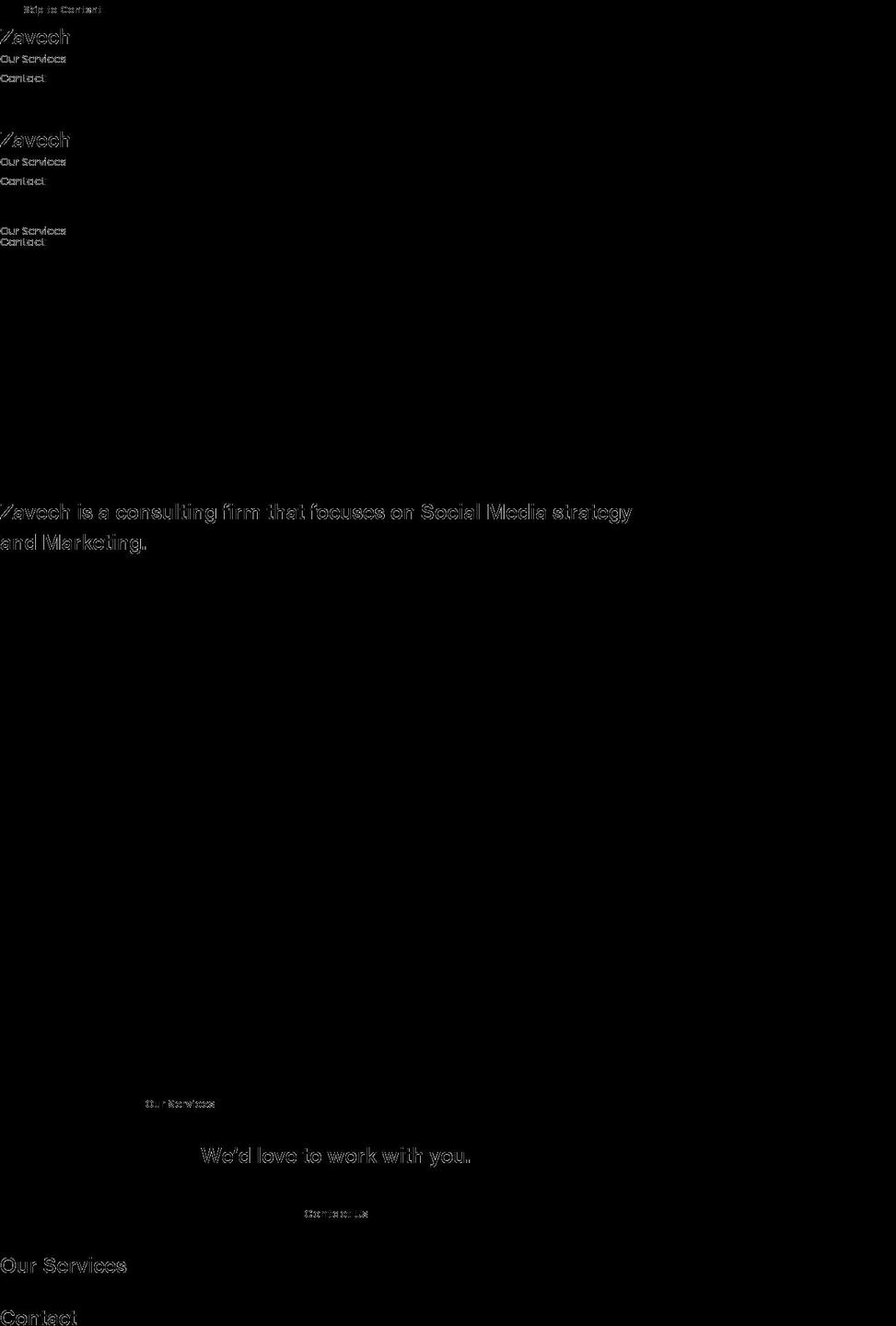 zavech.com — Shopify storefront screenshot