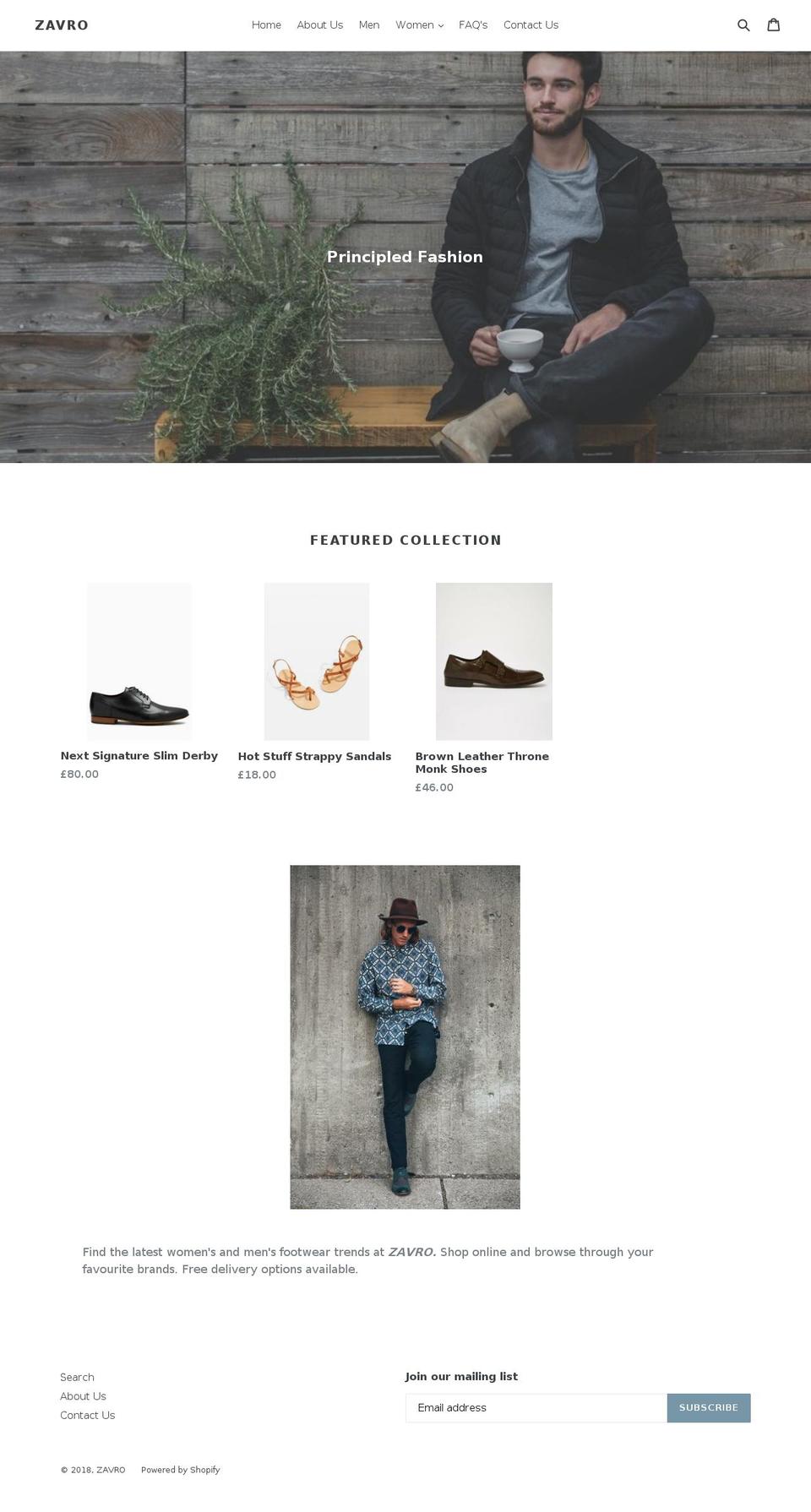 zavro.net shopify website screenshot